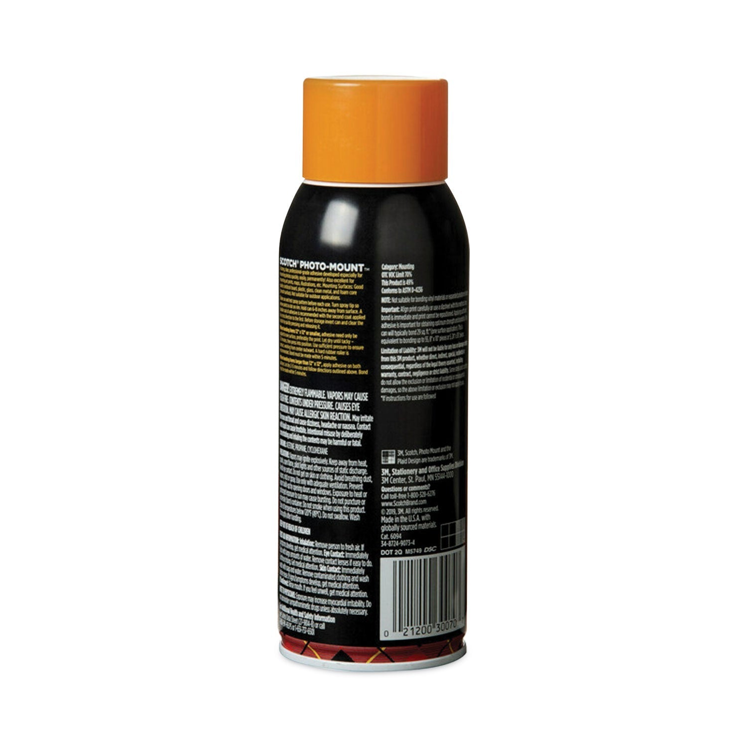 Scotch® Photo Mount Spray Adhesive, 10.25 Oz, Dries Clear