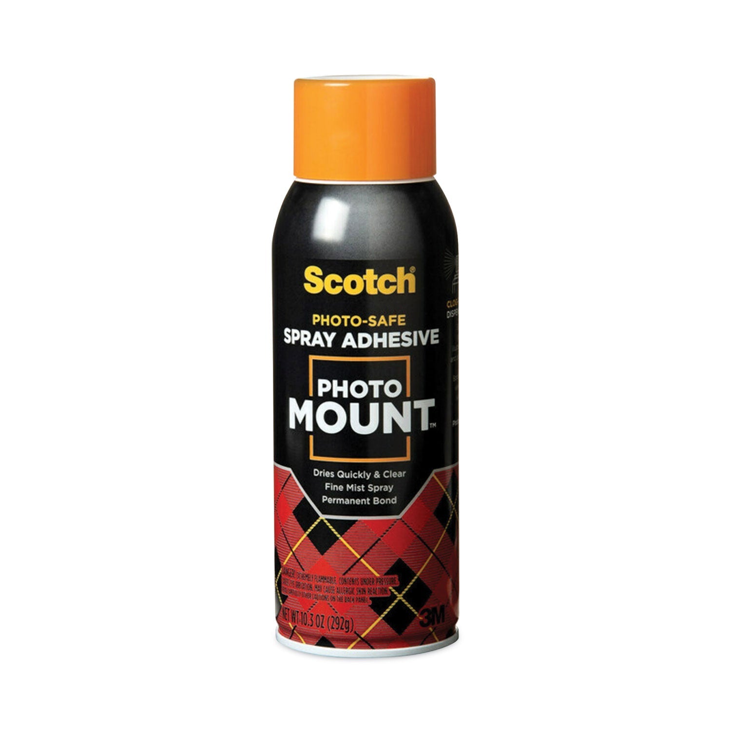Scotch® Photo Mount Spray Adhesive, 10.25 Oz, Dries Clear