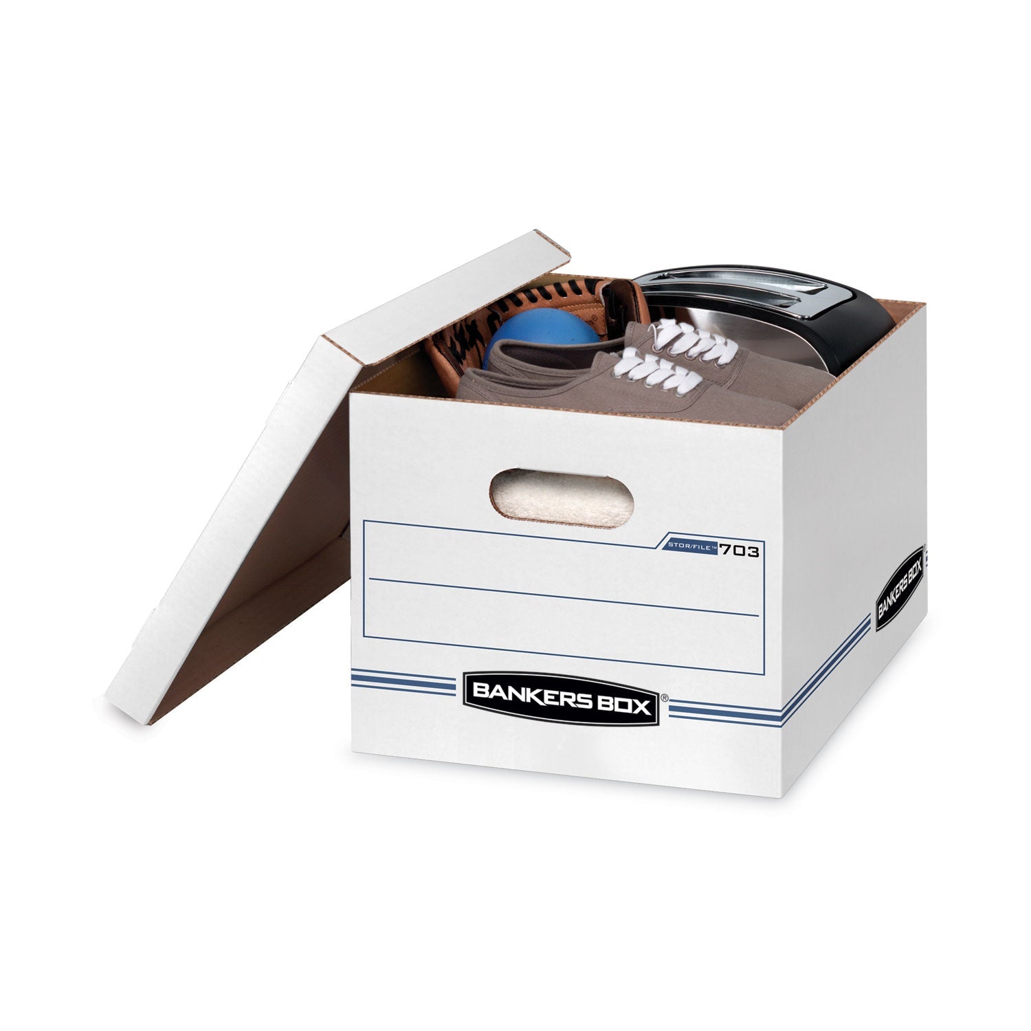 Bankers Box® Stor/file Storage Box, Letter/legal Files, 12.5" X 16.25" X 10.5", White, 6/pack