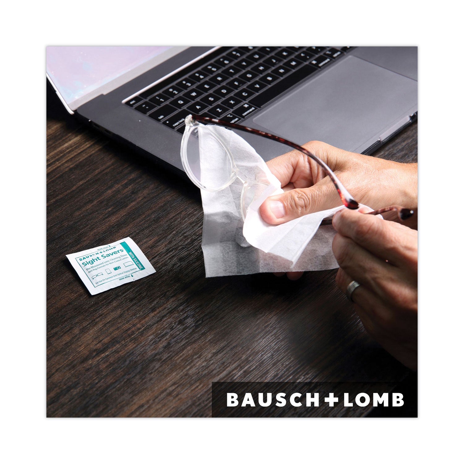 Bausch & Lomb Sight Savers Pre-Moistened Anti-Fog Tissues With Silicone, 8 X 5, 100/box - Bloom Skins