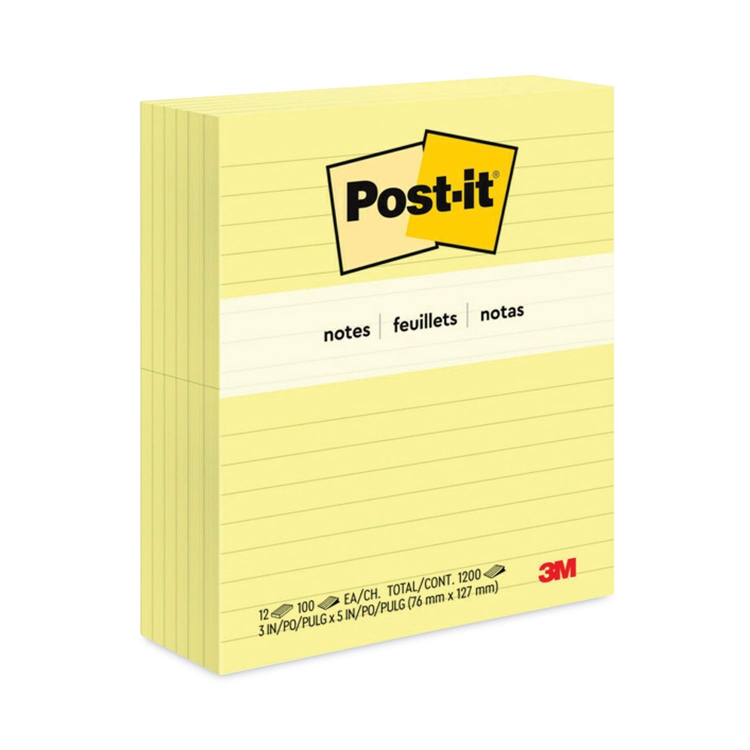Post-it Notes Original Pads | 3x5 Ruled Yellow