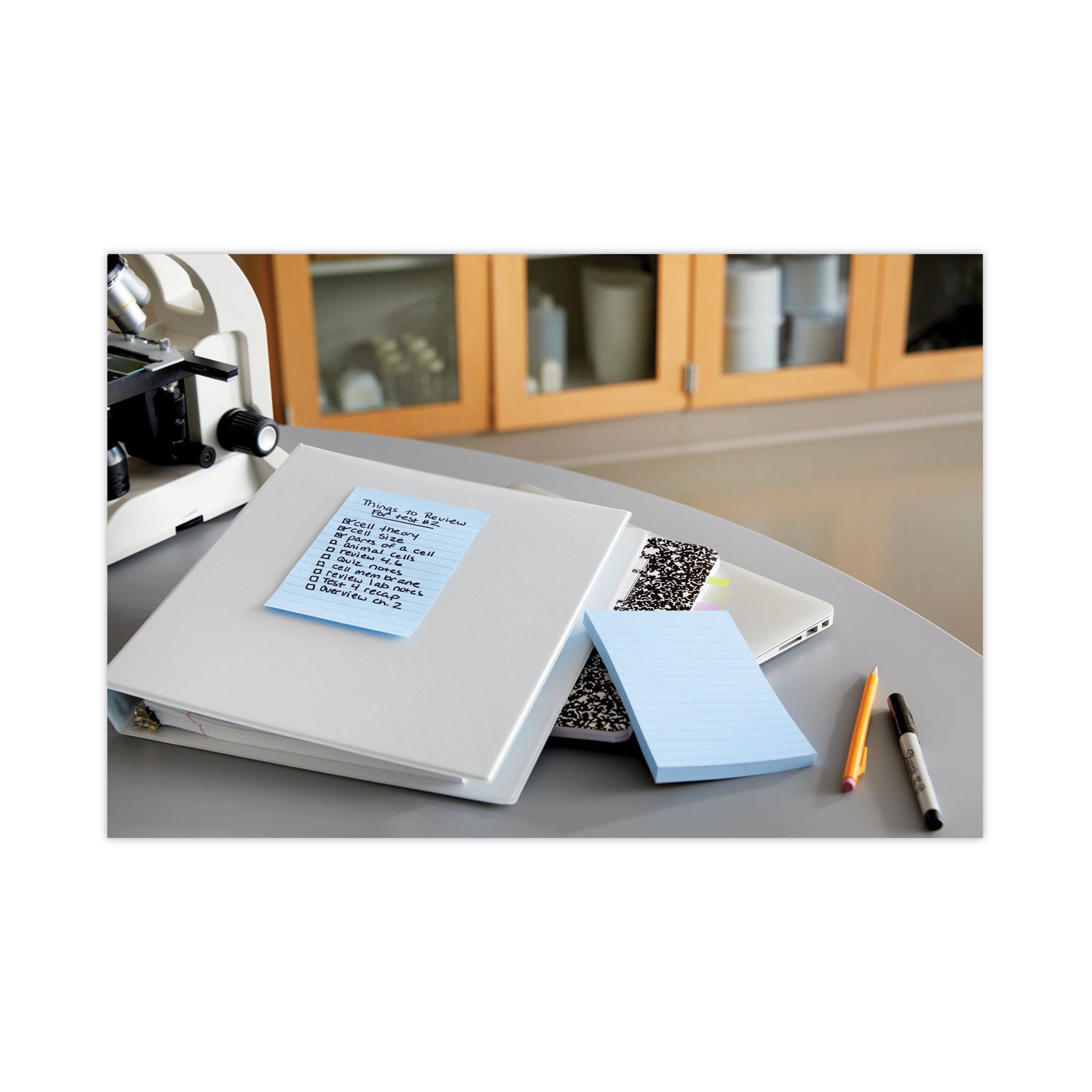 Post-it® Greener Notes Original Recycled Note Pads, Note Ruled, 4" x 6", Sweet Sprinkles Collection Colors, 100 Sheets/Pad, 5 Pads/Pack