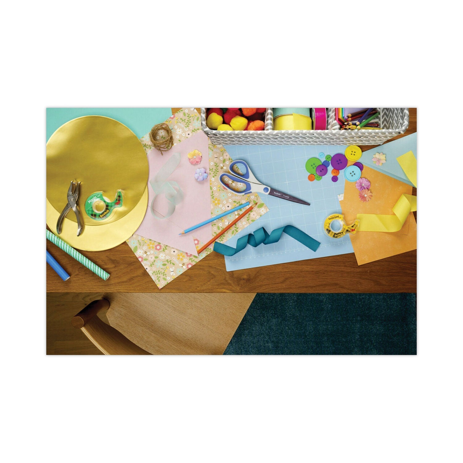 Scotch® Double-Sided Removable Tape In Handheld Dispenser, 1" Core, 0.75" X 33.33 Ft, Clear