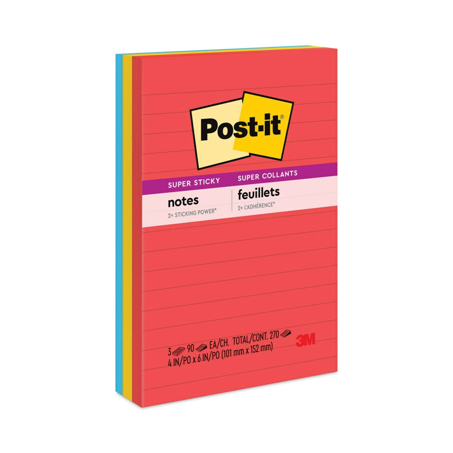 Super Sticky Notes | Playful Primaries | 3-Pk
