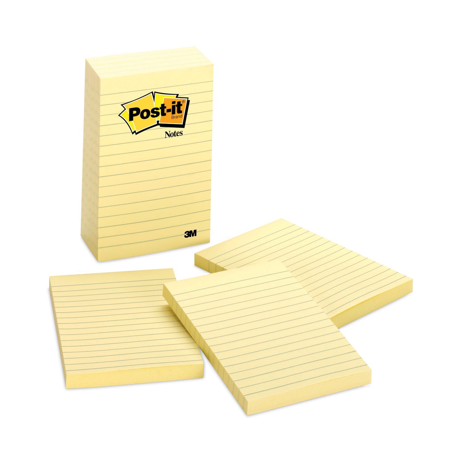 Original Post-it® Notes | 4x6 Ruled, 5-Pack