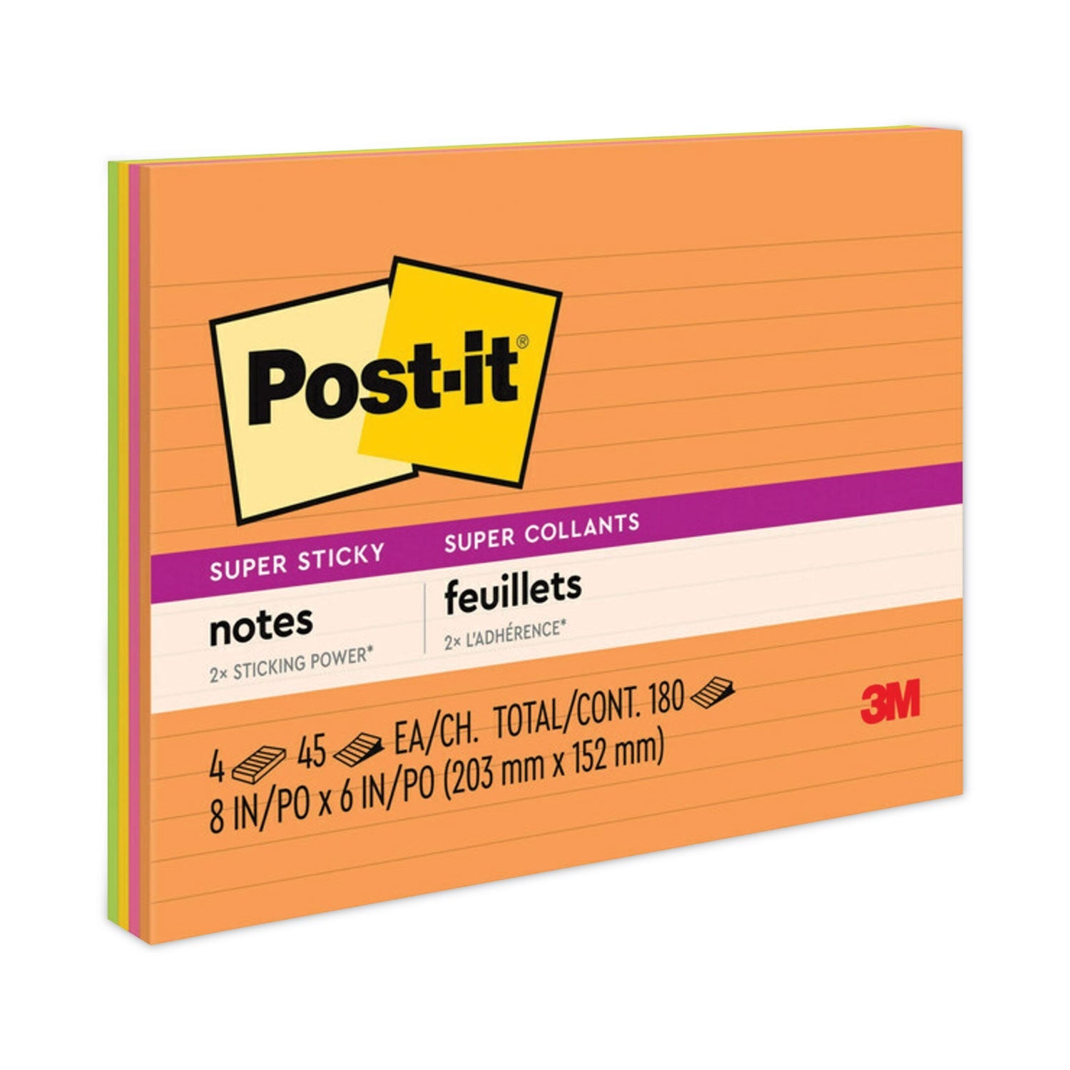 Super Sticky Meeting Notes | 8x6 | 4-Pack