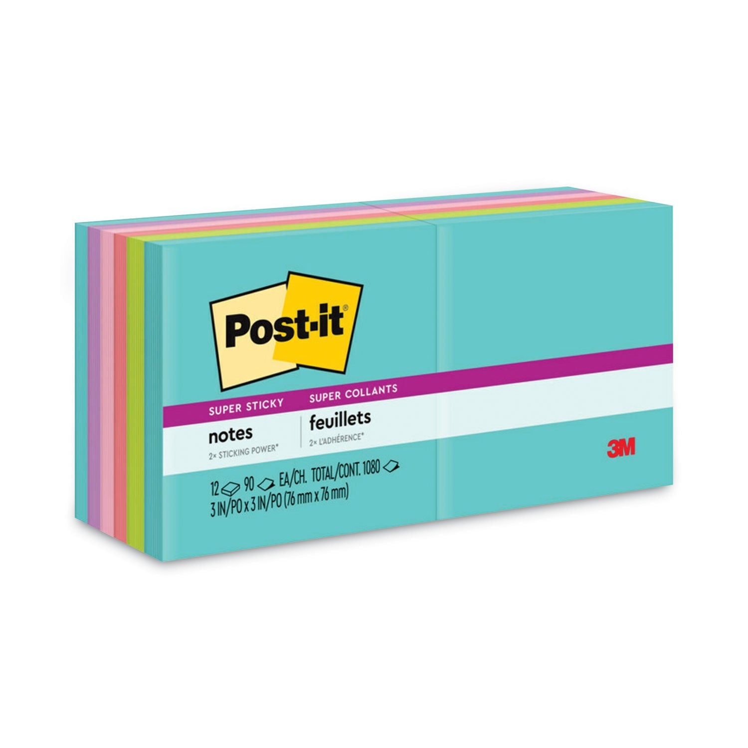 Super Sticky Notes | Neon | 12-Pack