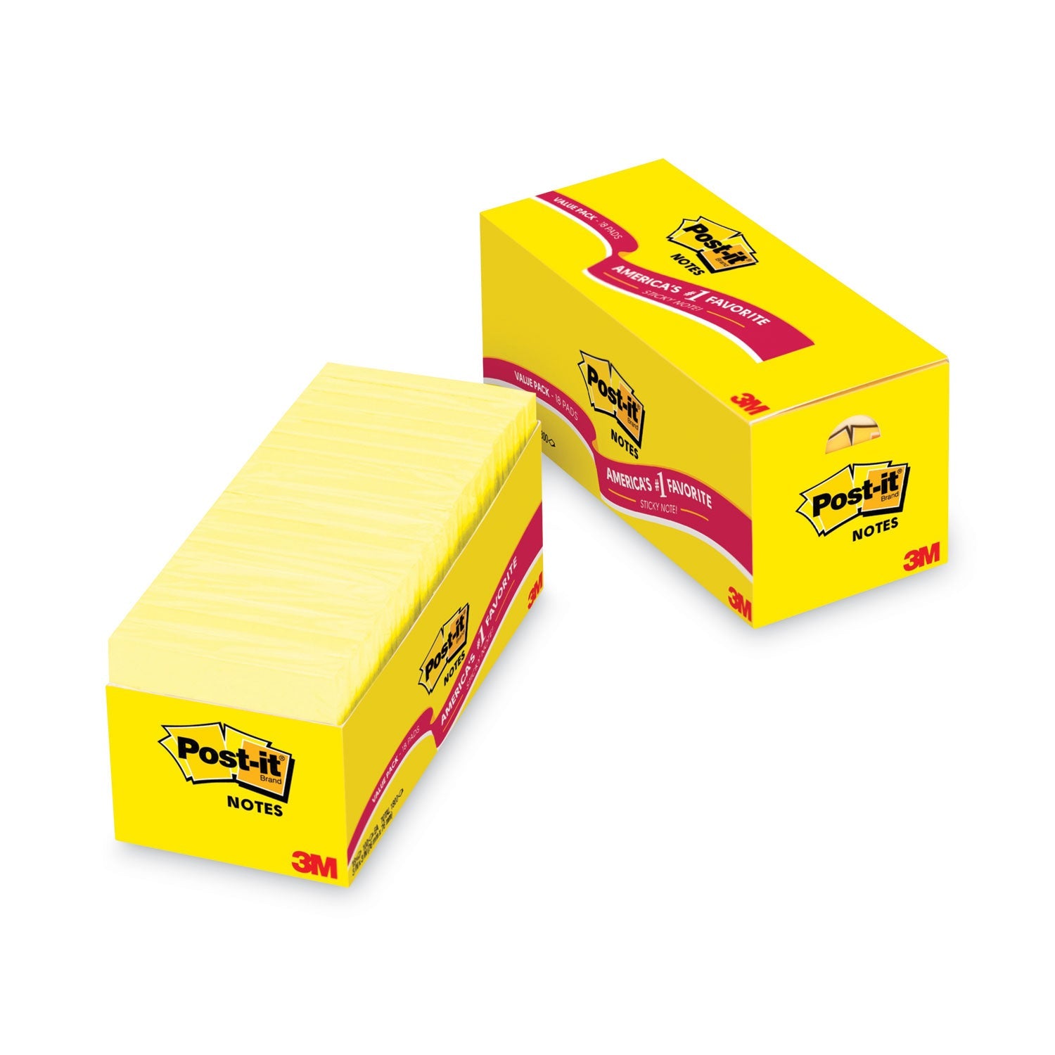 Post-it® Notes 3x3 | Canary Yellow, 18-Pads