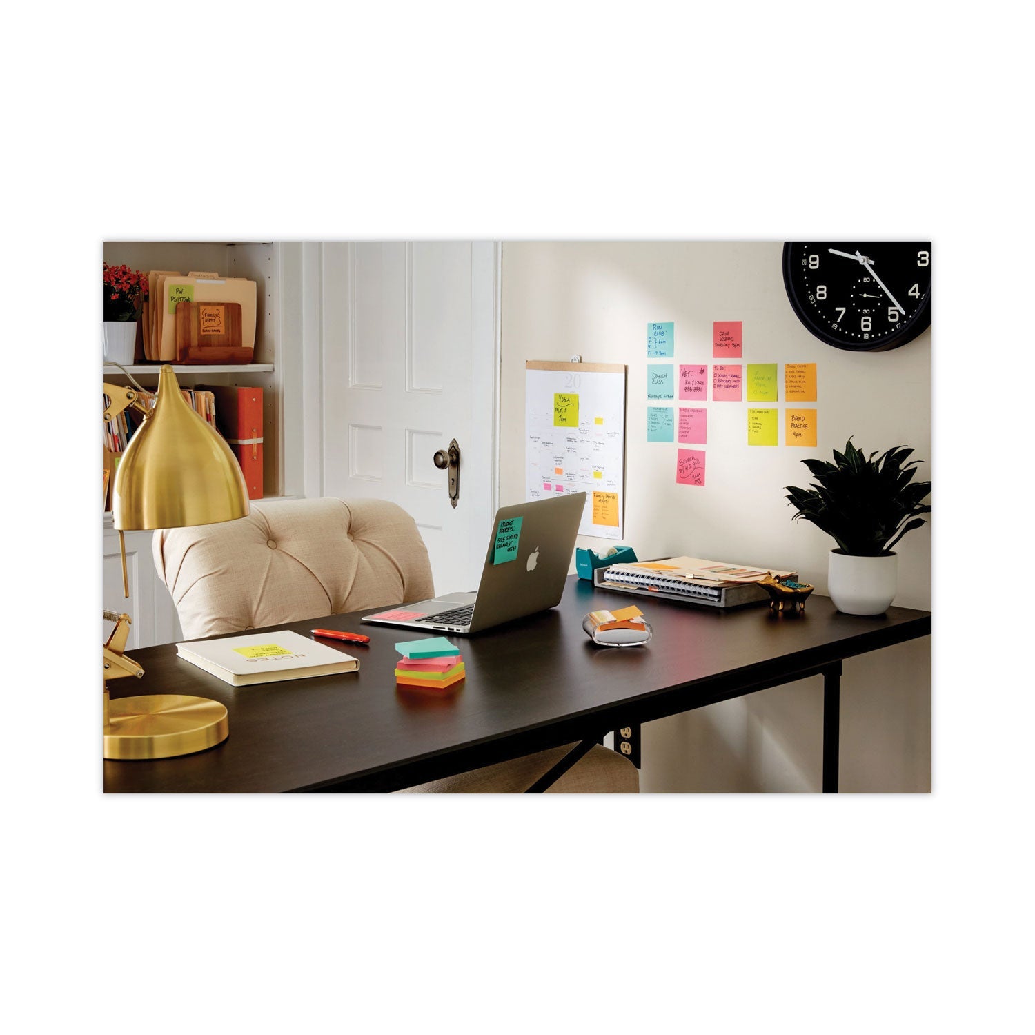 Post-it® Notes Super Sticky Pads in Supernova Neon Collection Colors, Cabinet Pack, 3" x 3", 70 Sheets/Pad, 24 Pads/Pack