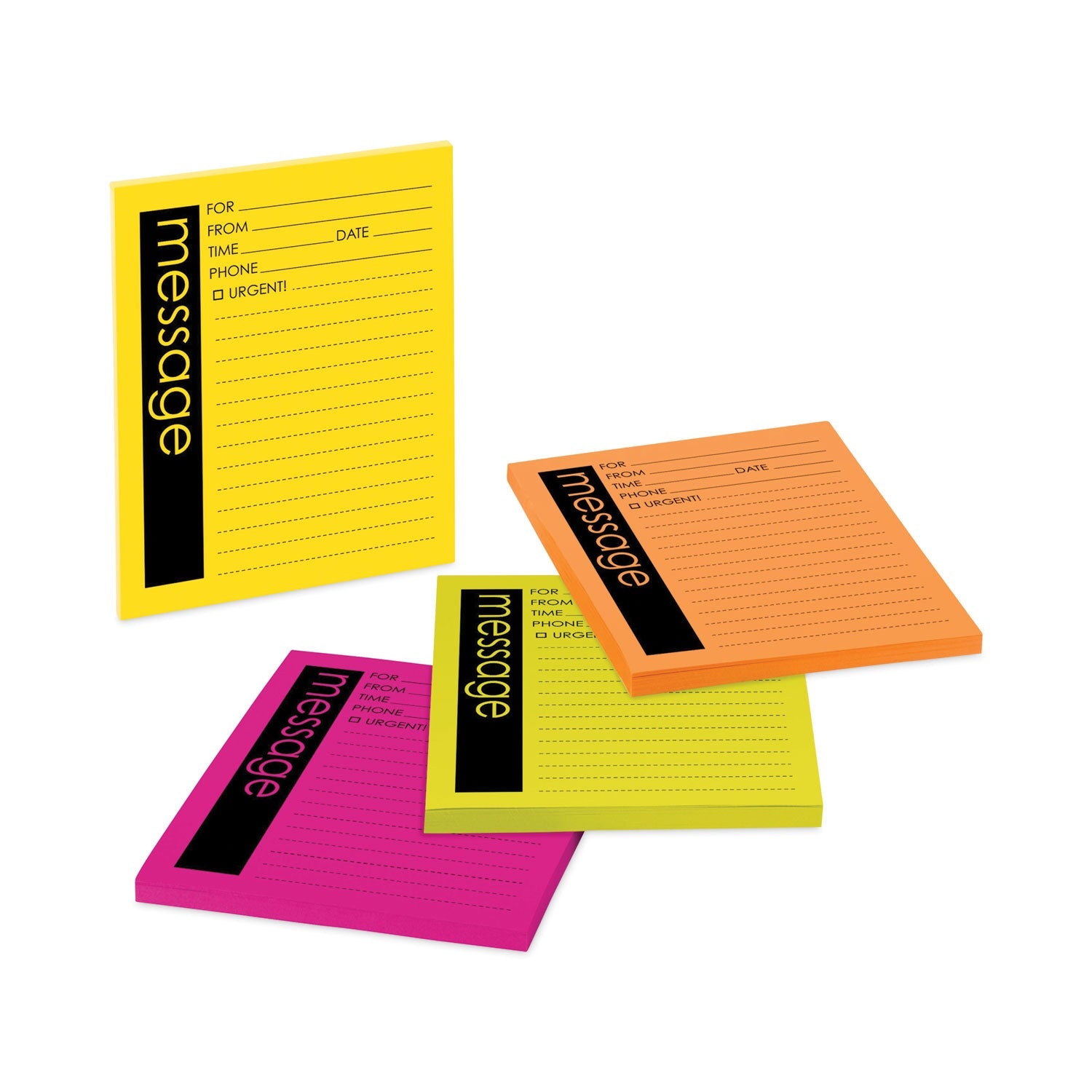 Super Sticky Message Pad | 4x5 Ruled, 4-Pack