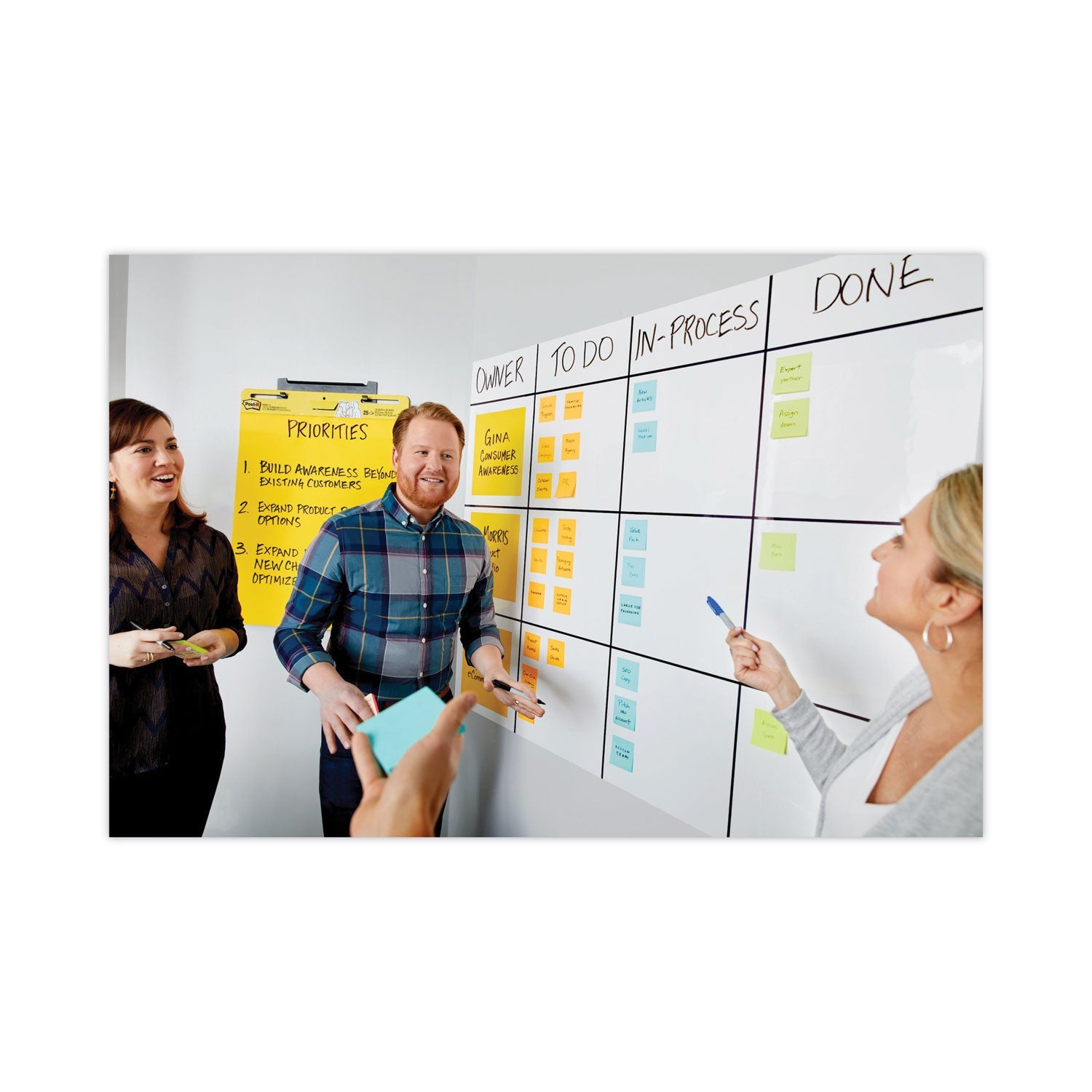 Post-it® Dry Erase Accessory Tray, 8.5" x 3" x 5.25", Black