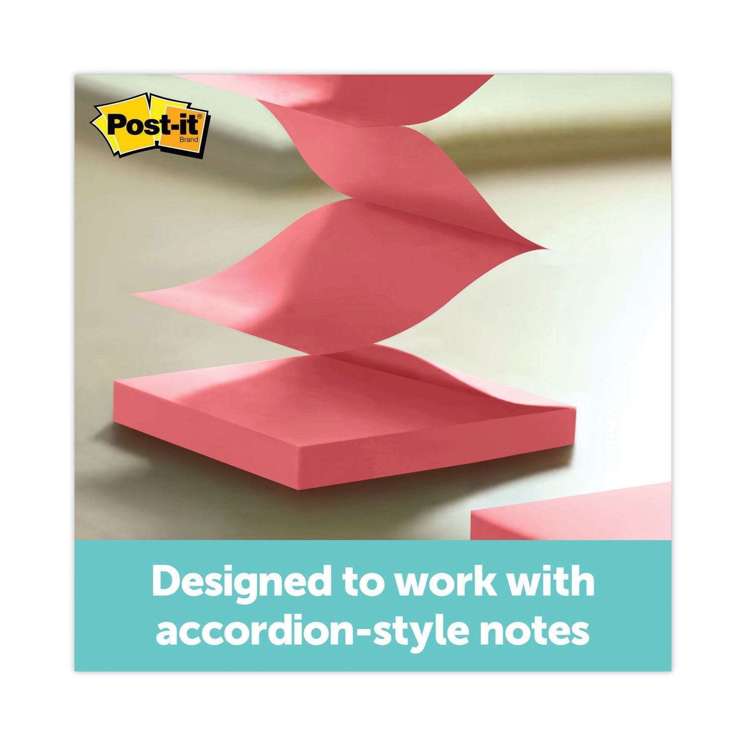 Post-it® Pop-up Notes Super Sticky Wrap Dispenser, For 3 x 3 Pads, Black/Clear, Includes 45-Sheet Color Varies Pop-up Super Sticky Pad