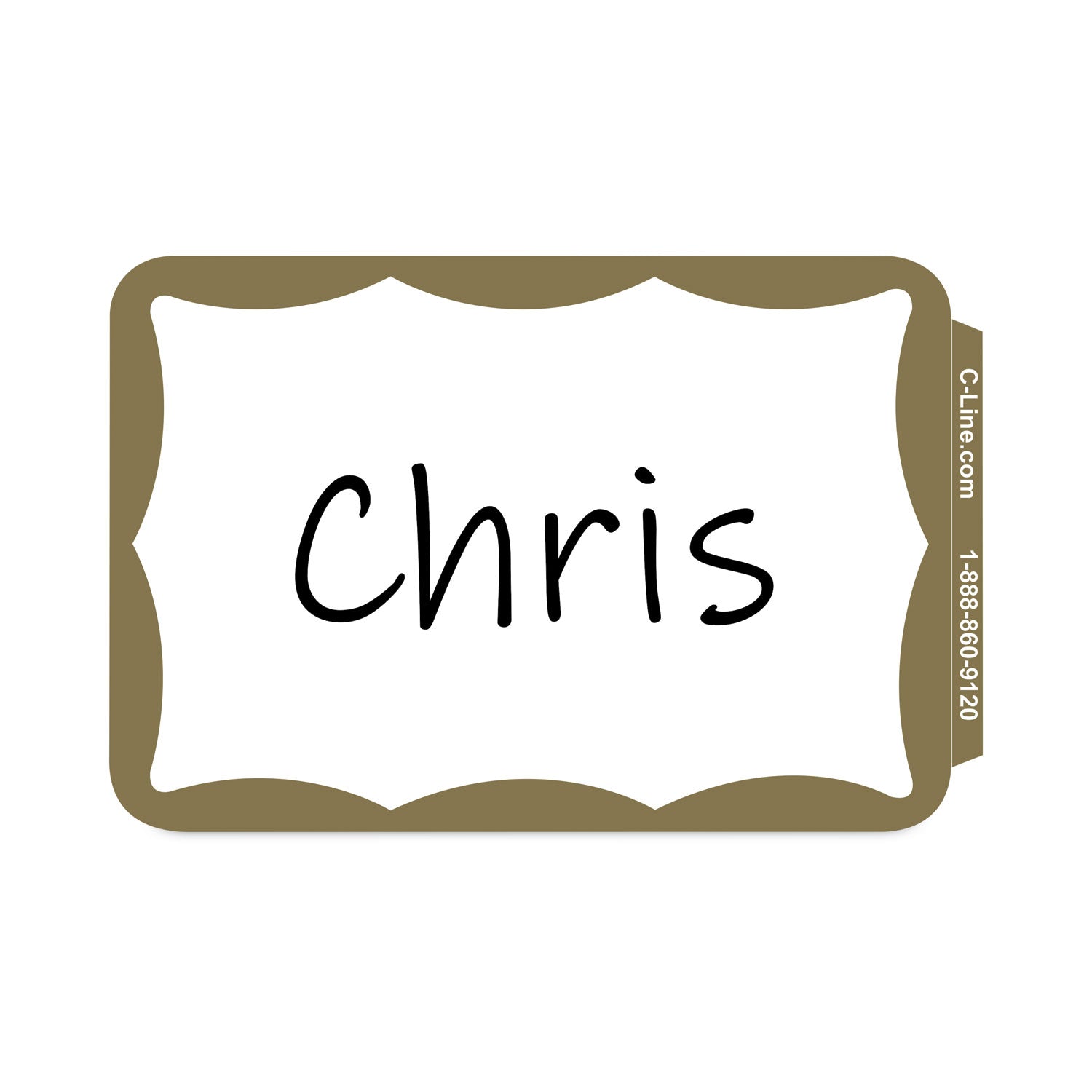 C-Line® Self-Adhesive Name Badges, 3.5 X 2.25, Gold, 100/box - Bloom Skins