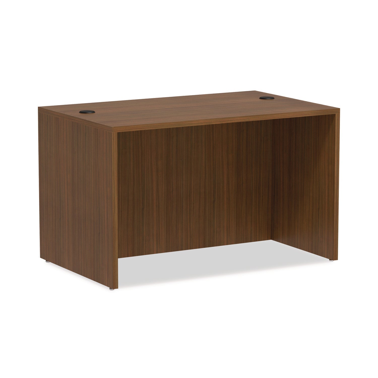 Valencia Straight Front Desk Shell | Modern Walnut