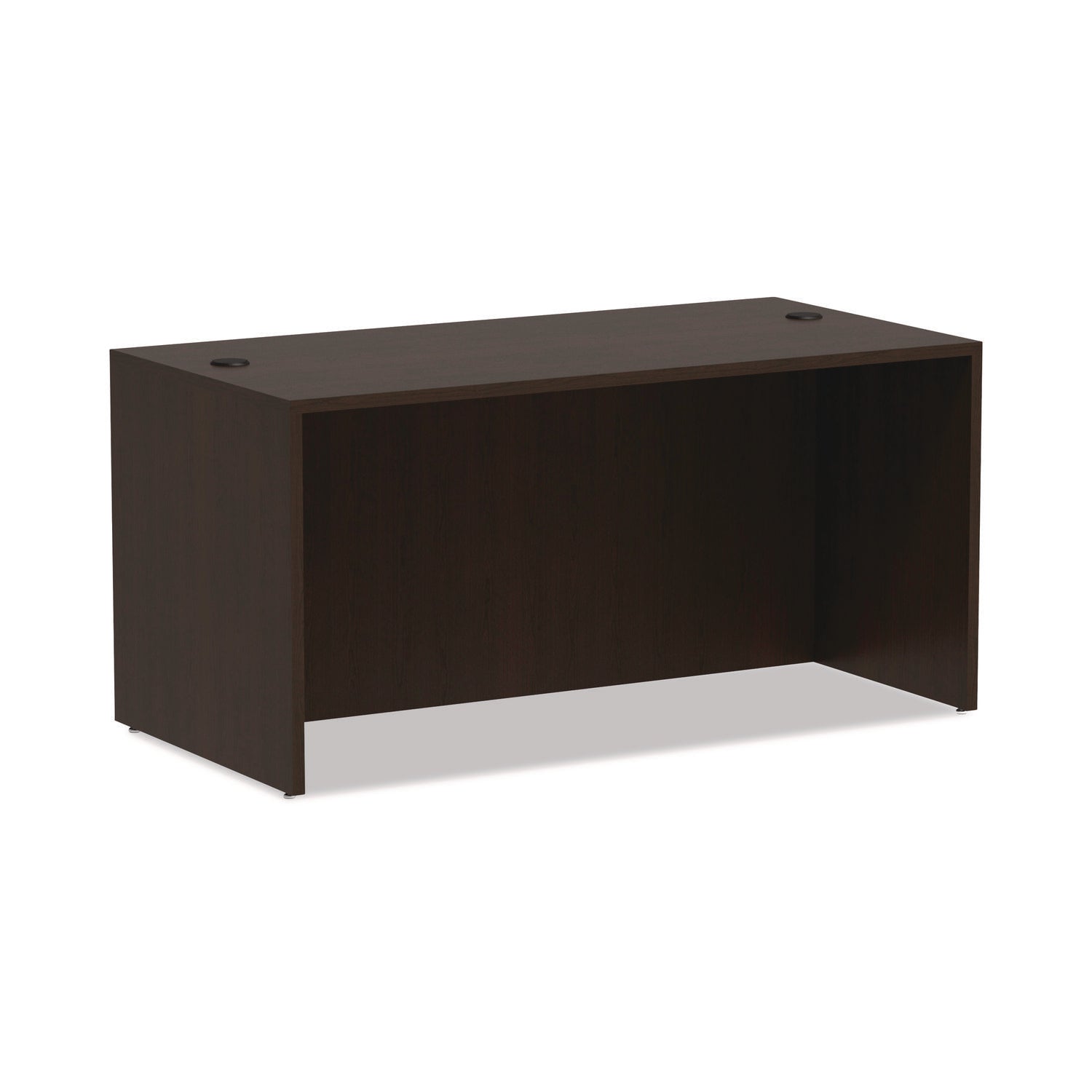Valencia Straight Front Desk Shell | Espresso