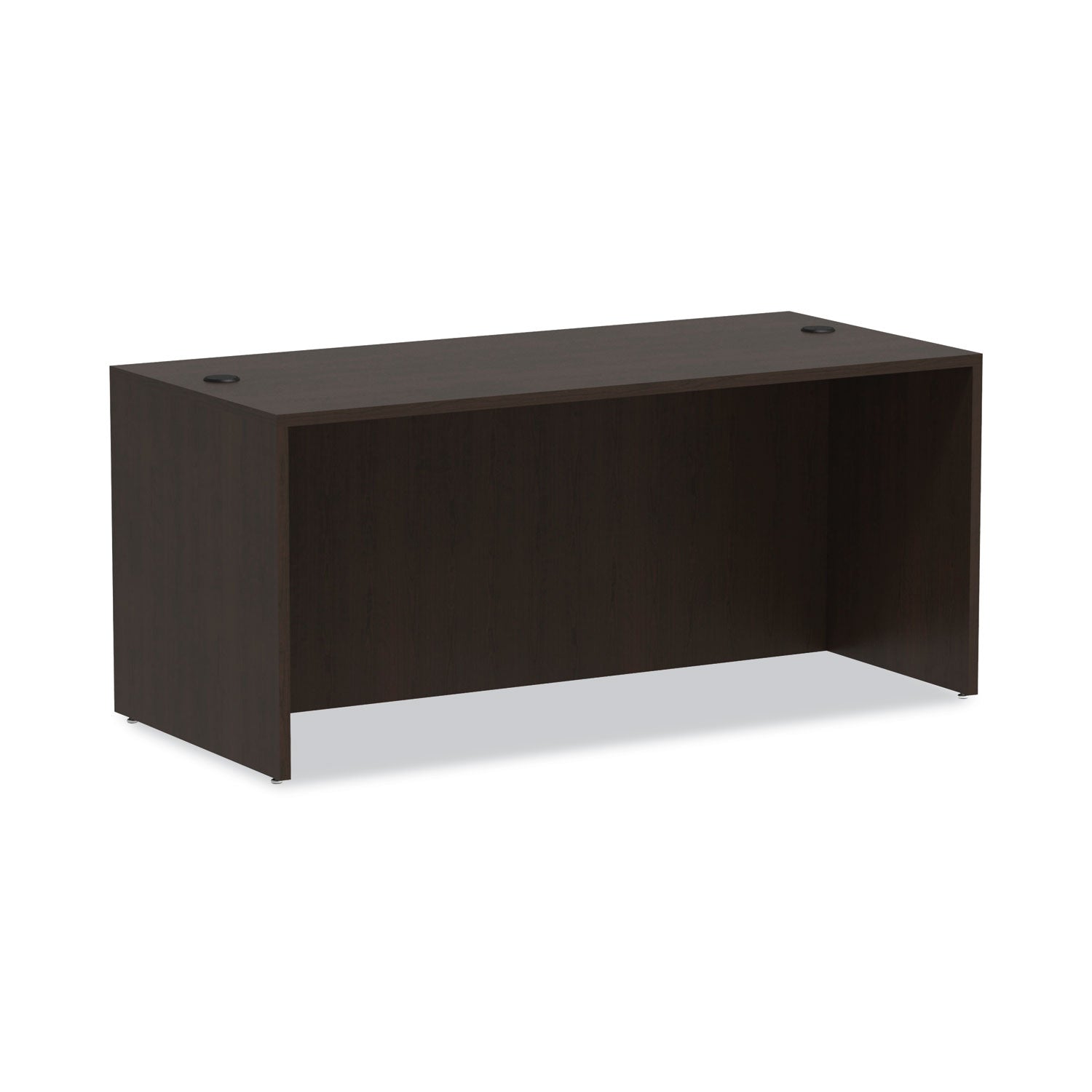 Valencia Straight Front Desk Shell | Espresso