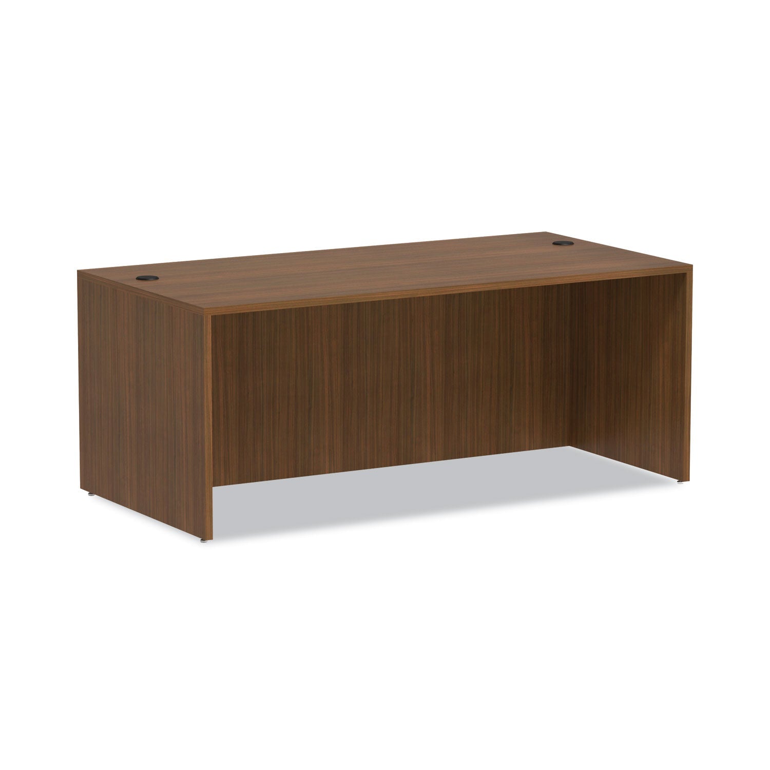 Valencia Straight Front Desk Shell | Modern Walnut
