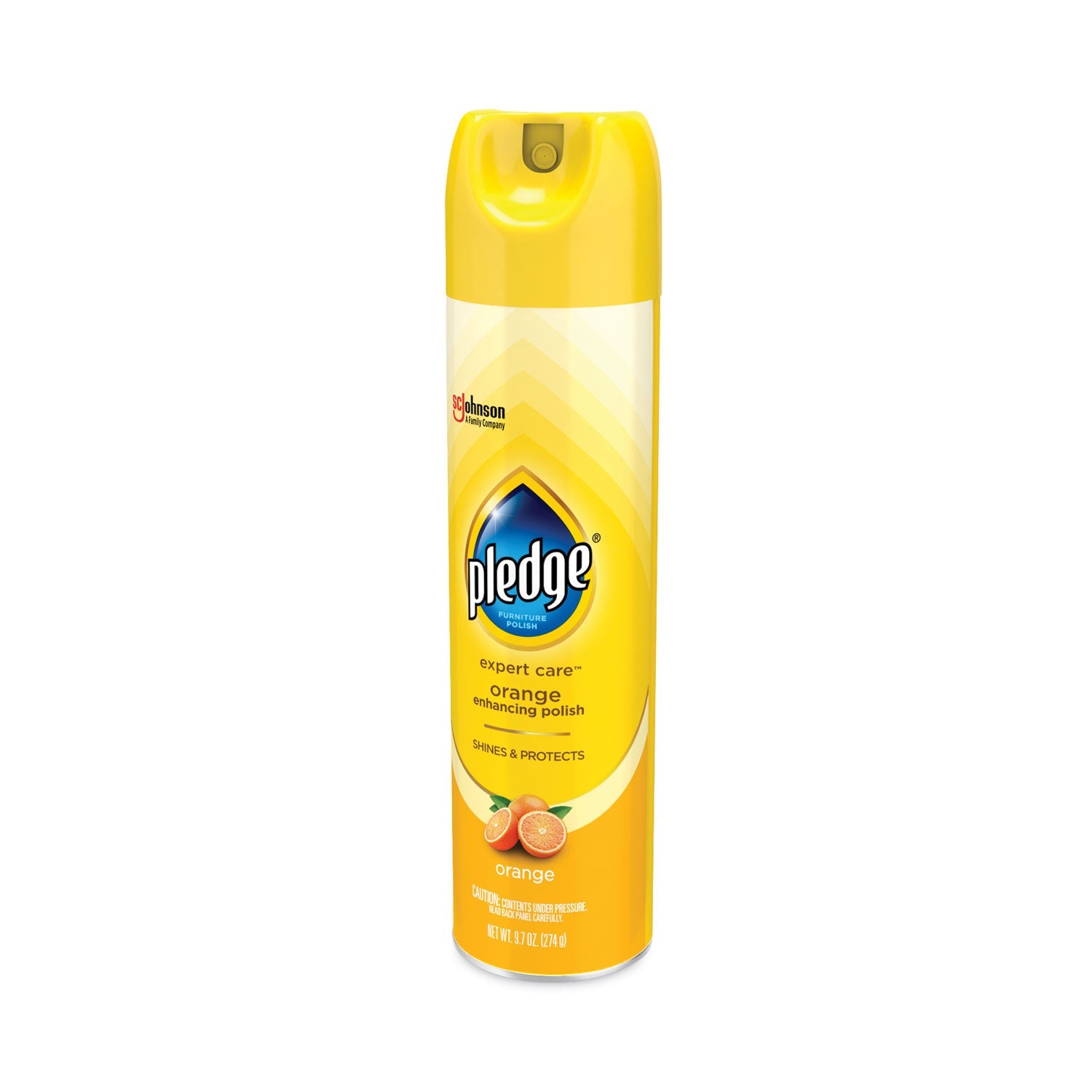 Pledge® Furniture Polish, Orange Clean Scent, 9.7 Oz Aerosol Spray