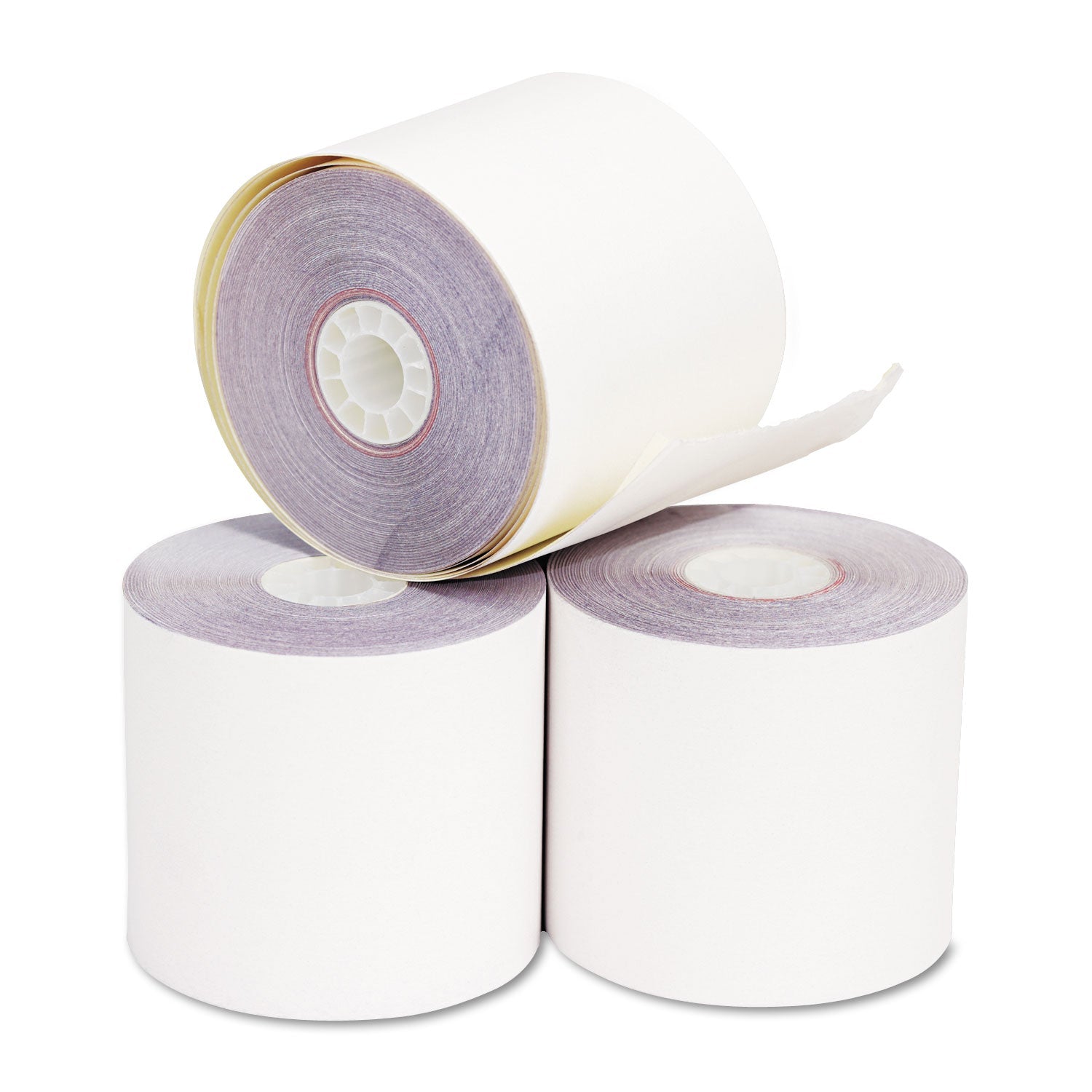 Iconex™ Impact Printing Carbonless Paper Rolls, 2.25" X 70 Ft, White/canary, 50/carton