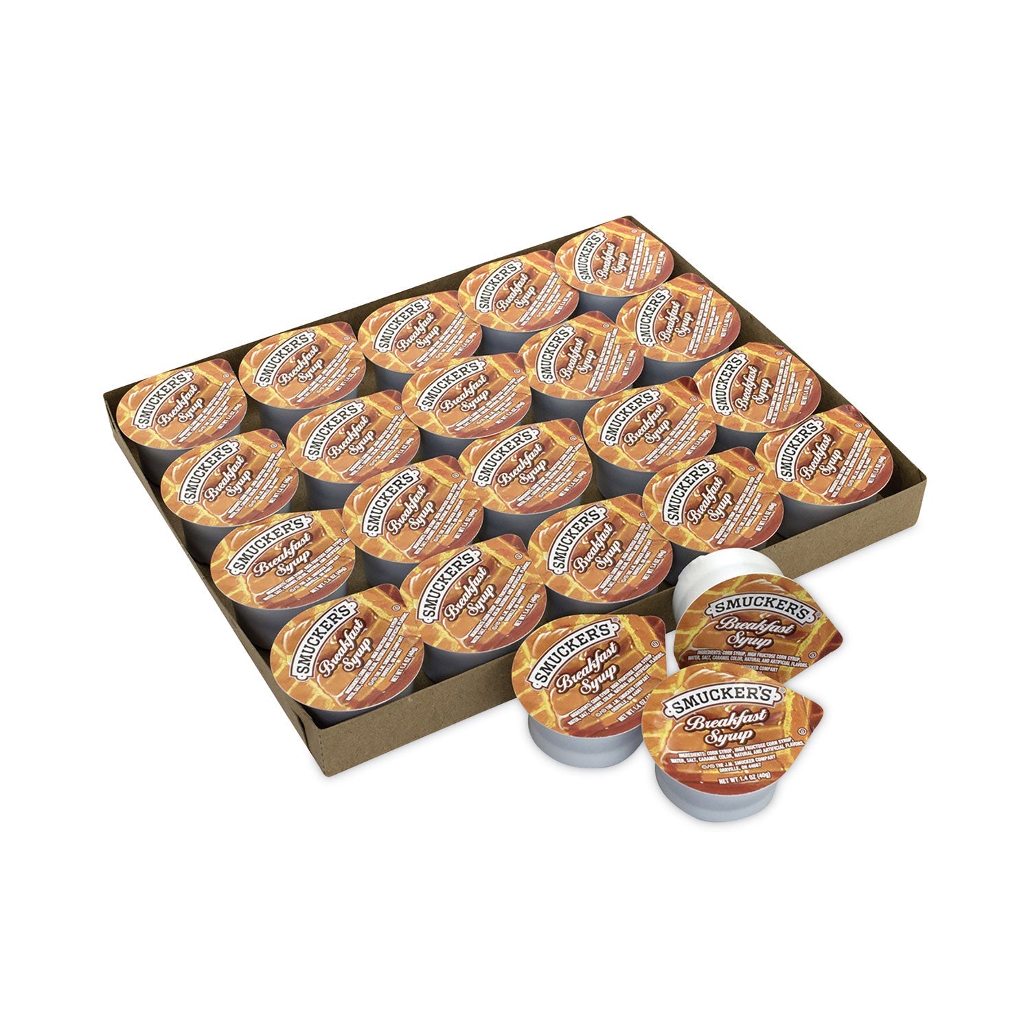 Smucker's® Breakfast Syrup Single Serve Packs, 1.4 oz Mini-Tub, 100/Carton