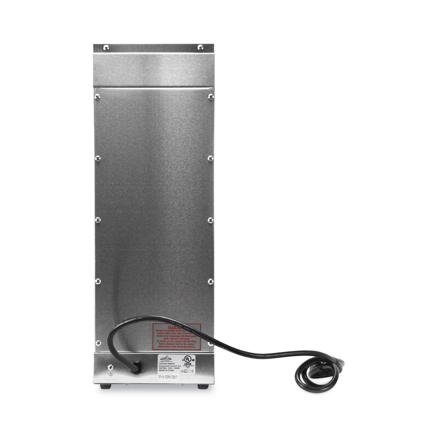 Coffee Pro Air Pot Brewer, 75 oz, 8.75 x 14.75 x 21.25, Stainless Steel - Bloom Skins
