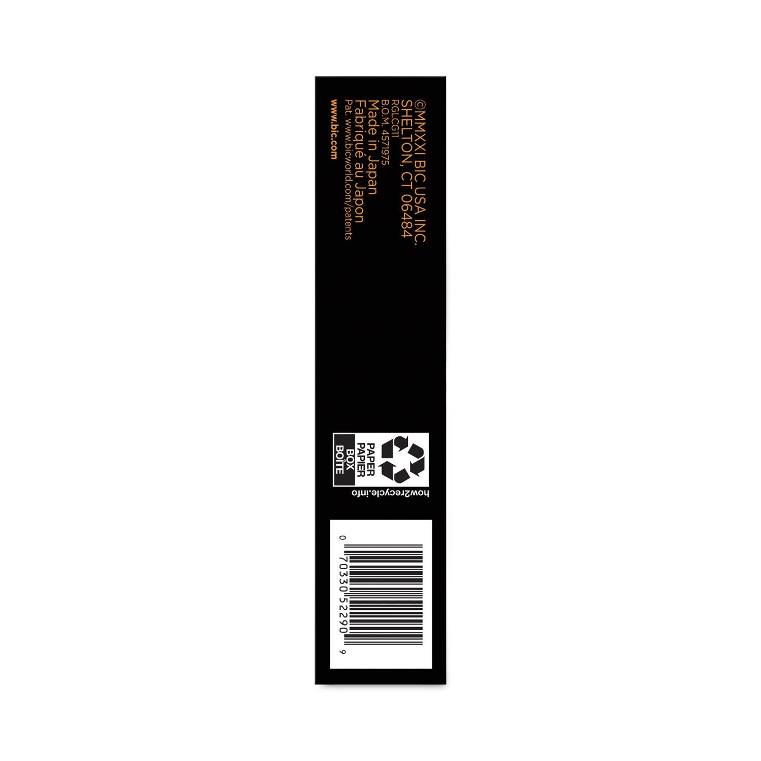 BIC® Gel-Ocity Quick Dry Gel Pen, Retractable, Medium 0.7 Mm, Black Ink, Black Barrel, Dozen