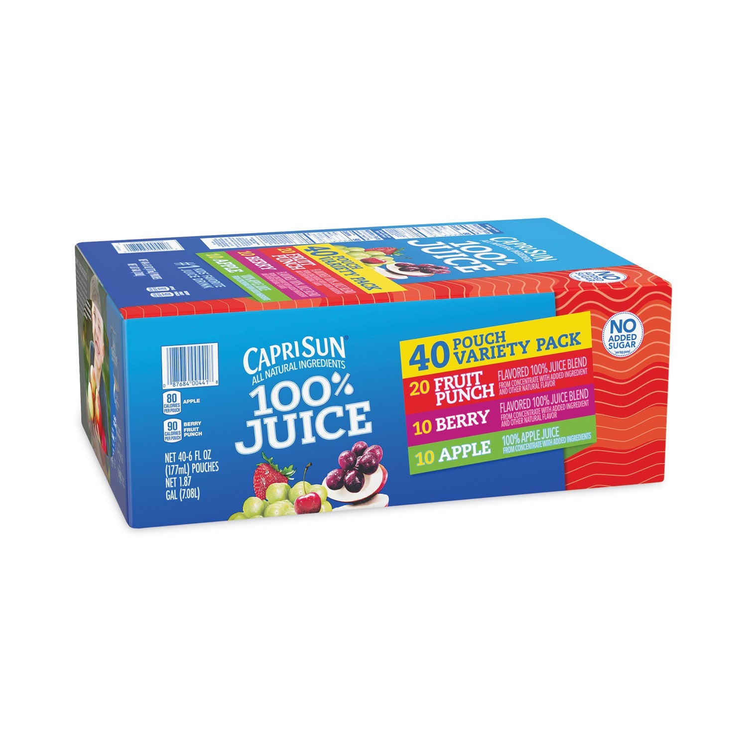 Capri Sun 100% Juice Pouches | Variety Pack 40-Ct