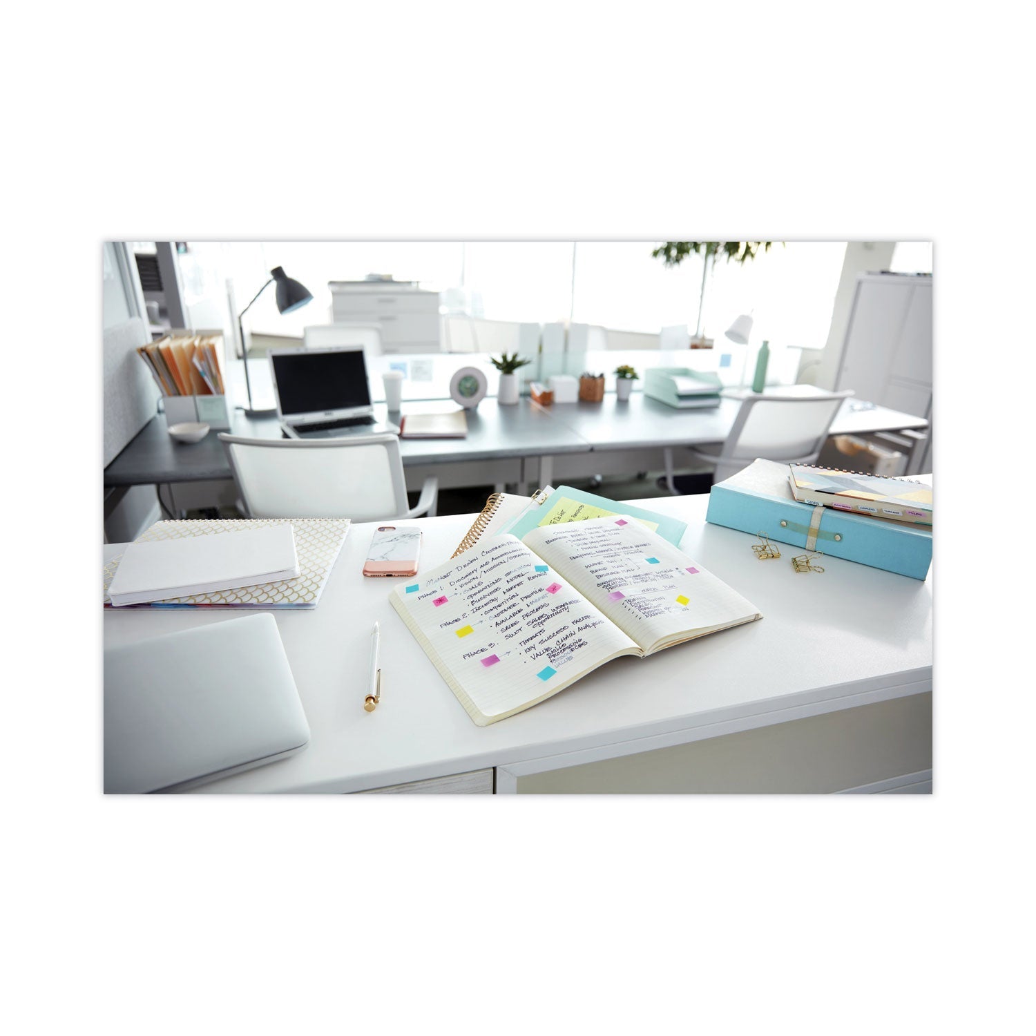 Post-it® Flags Standard Page Flags in Dispenser, Blue, 50 Flags/Dispenser, 2 Dispensers/Pack