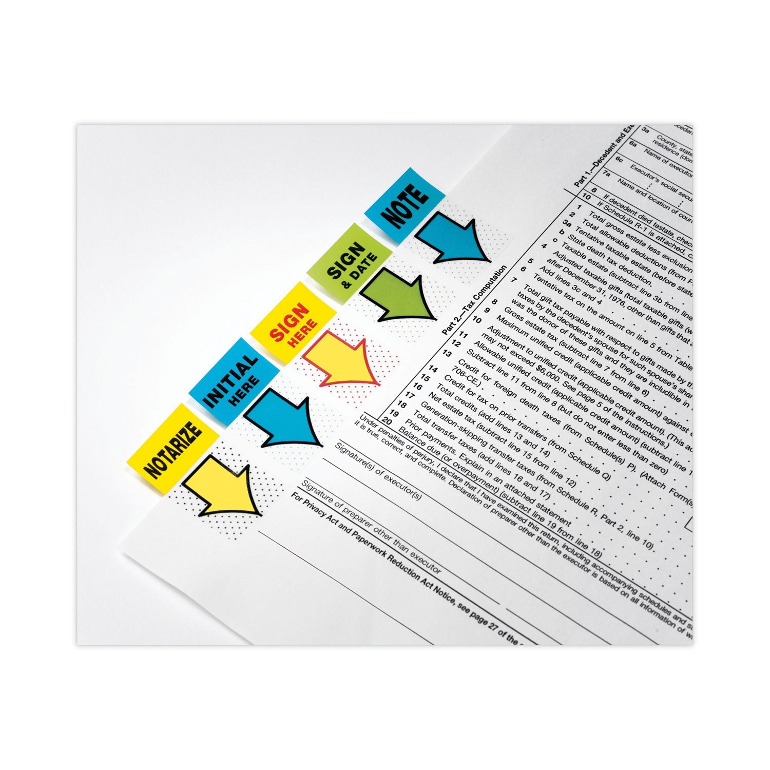 Post-it® Flags Page Flags In Dispenser, "sign And Date", Bright Green, 200 Flags/dispenser