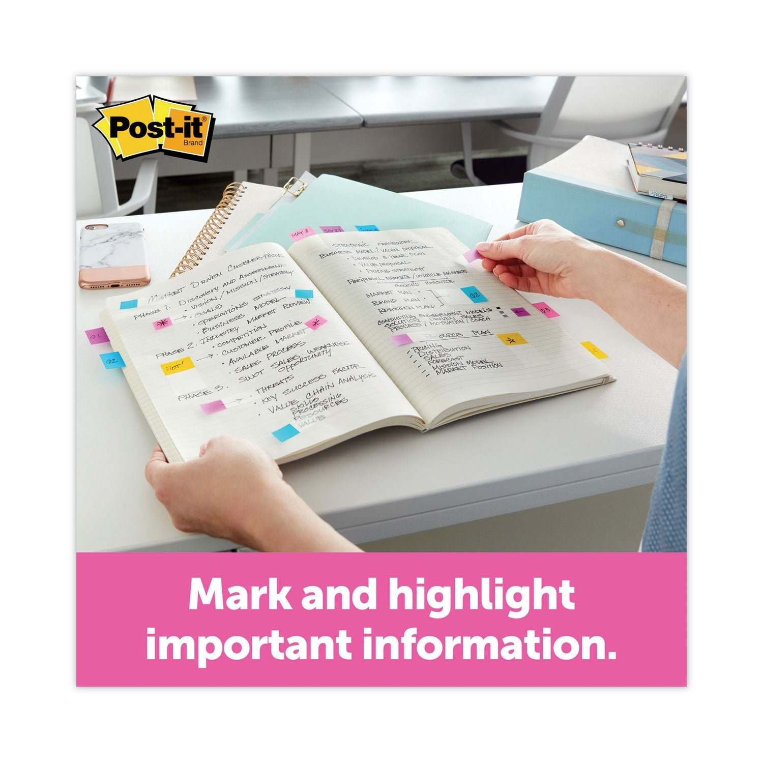 Post-it® Flags 0.5" and 1" Page Flag Value Pack, Nine Assorted Colors, 320/Pack