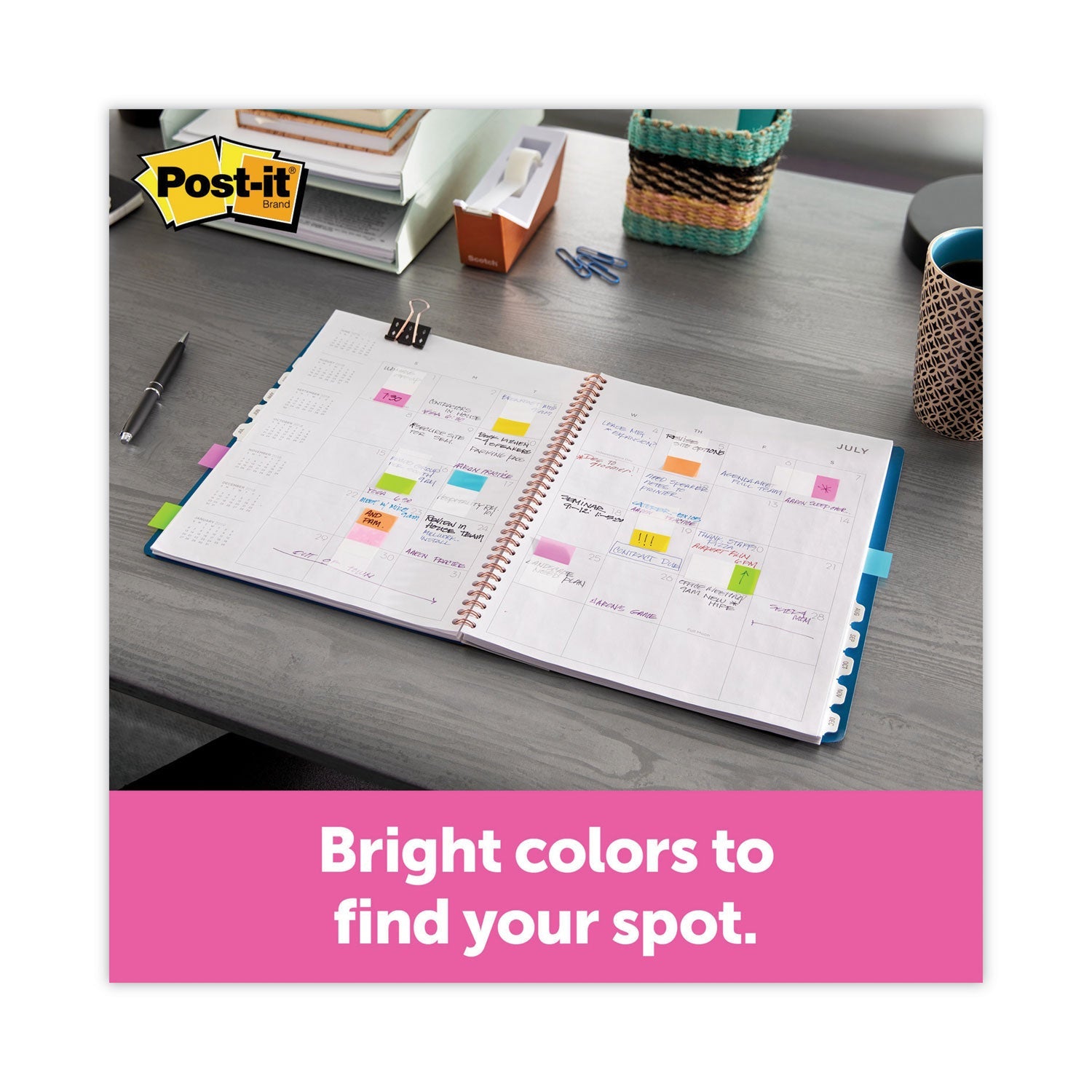 Post-it® Flags 0.5" and 1" Page Flag Value Pack, Nine Assorted Colors, 320/Pack