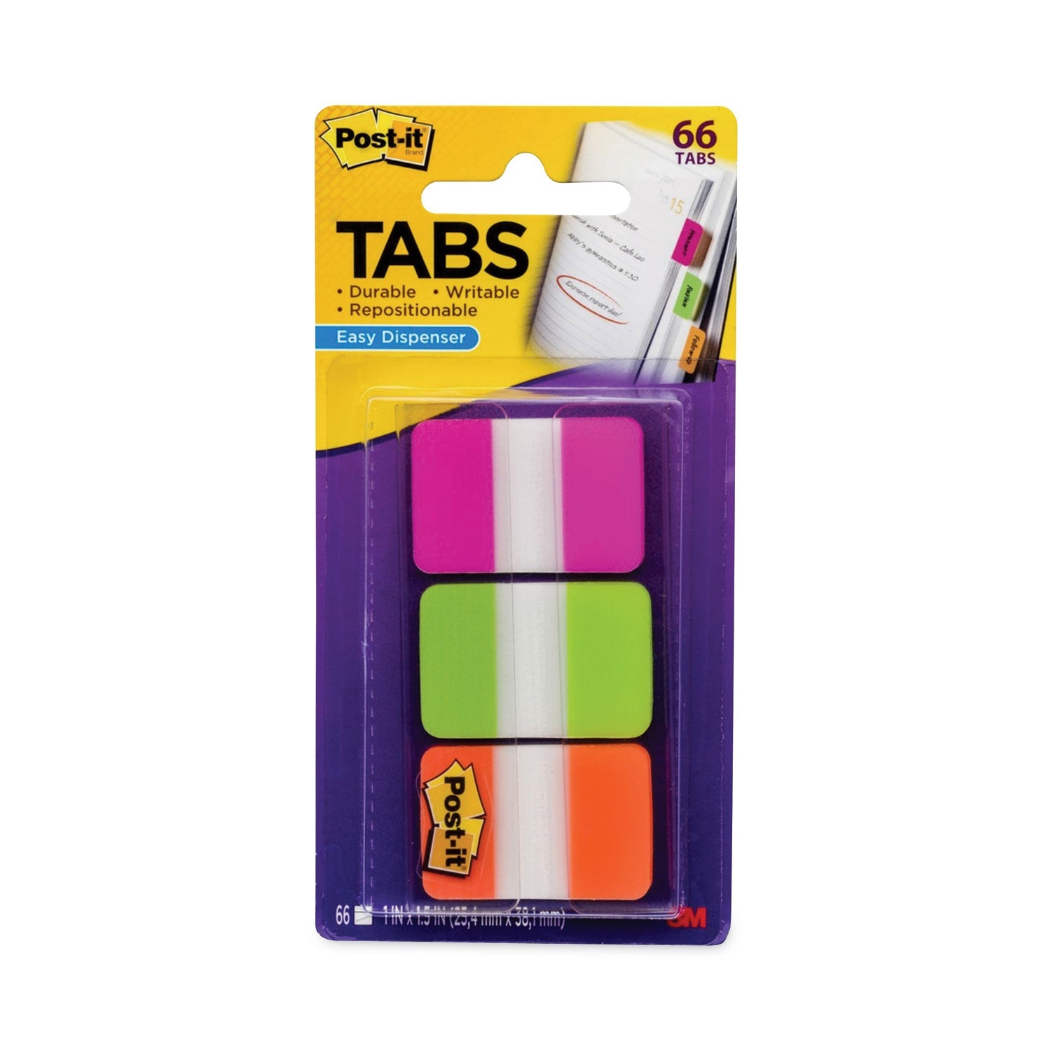 Solid Color Tabs | 1-Inch | Assorted Brights