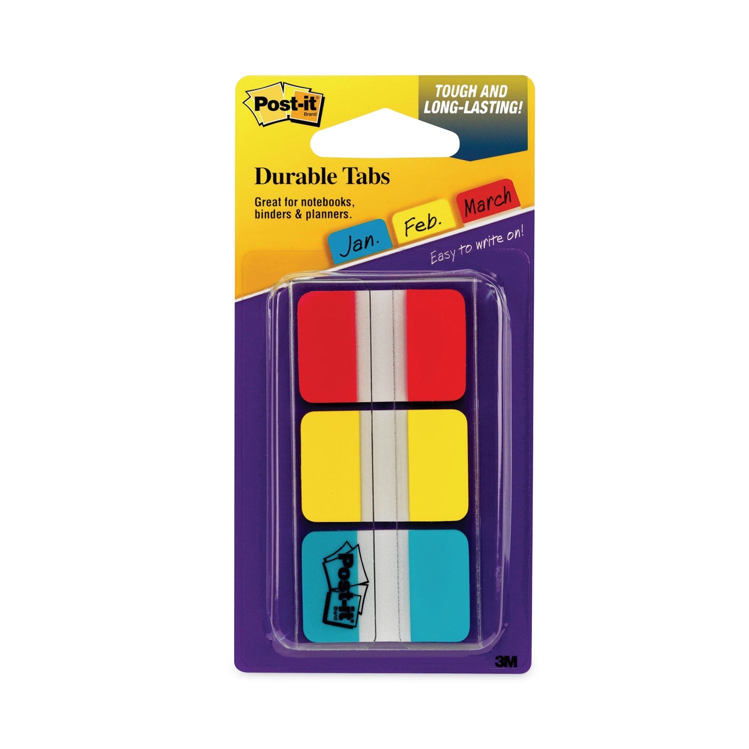 1-Inch Plain Solid Color Tabs | Primary Colors