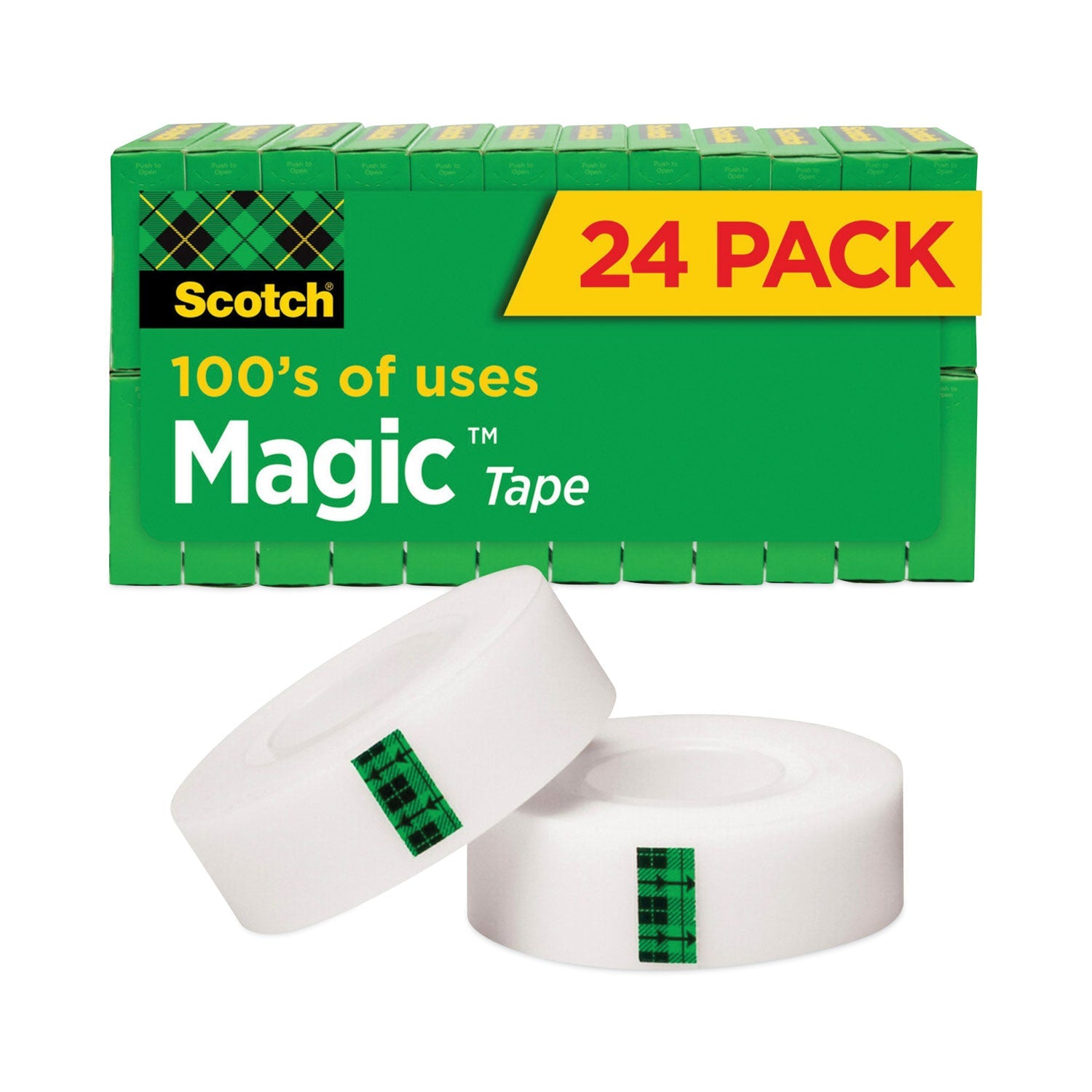 Scotch® Magic Tape Value Pack, 1" Core, 0.75" X 83.33 Ft, Clear, 24/pack