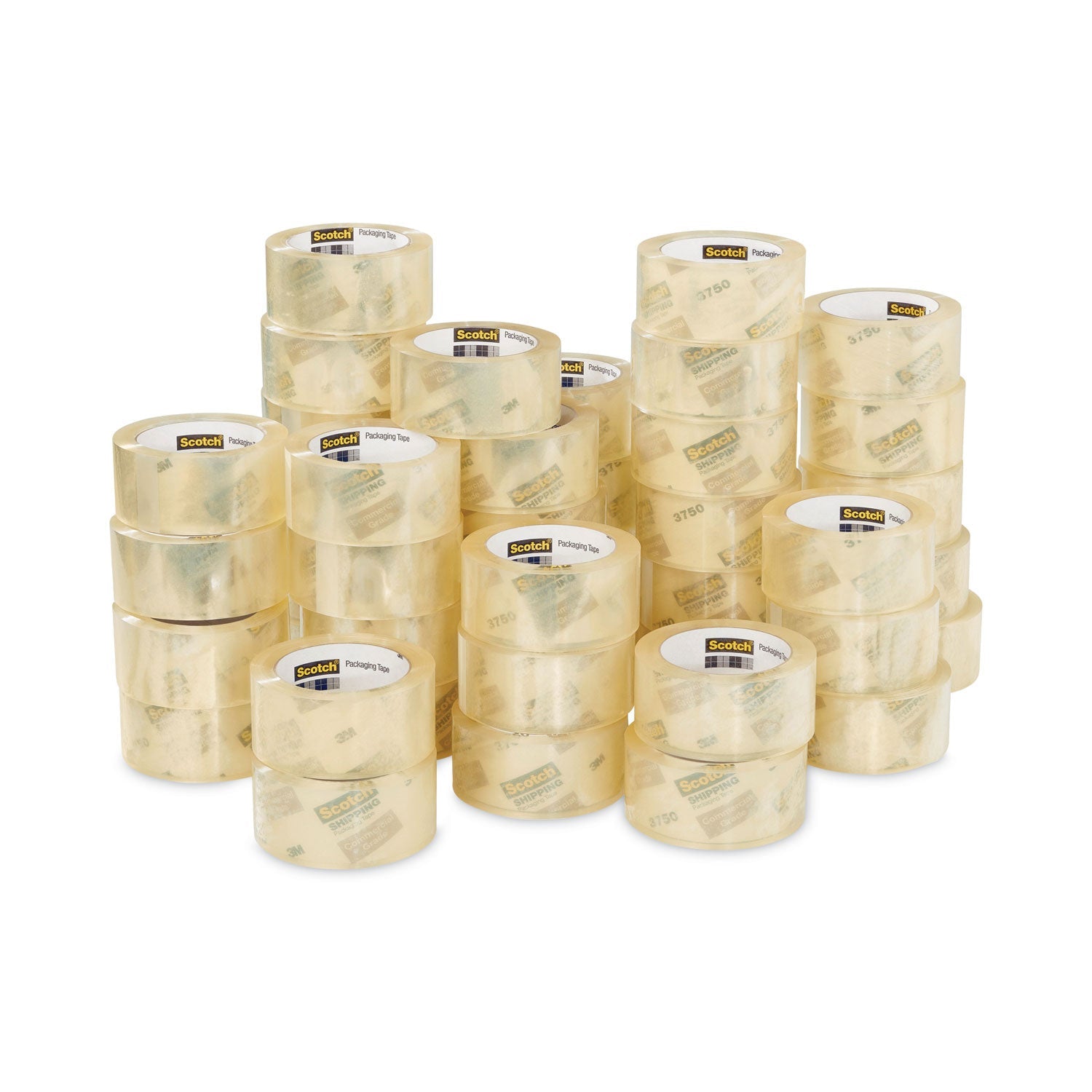 Scotch® 3750 Commercial Grade Packaging Tape With Dispenser, 3" Core, 1.88" X 54.6 Yds, Clear, 48/pack