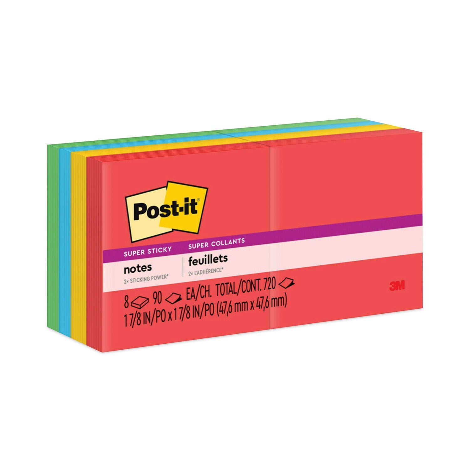 Super Sticky Notes | Playful Primary | 8-Pack
