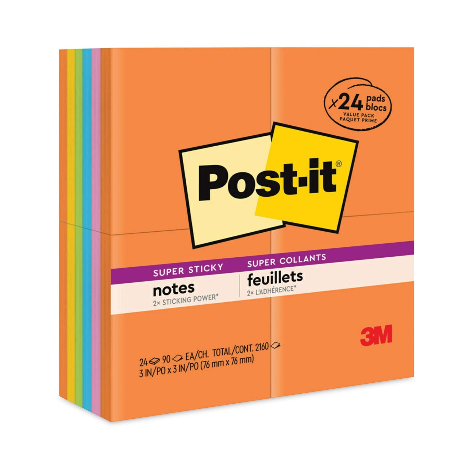 Super Sticky Notes | Energy Boost | 24-Pack