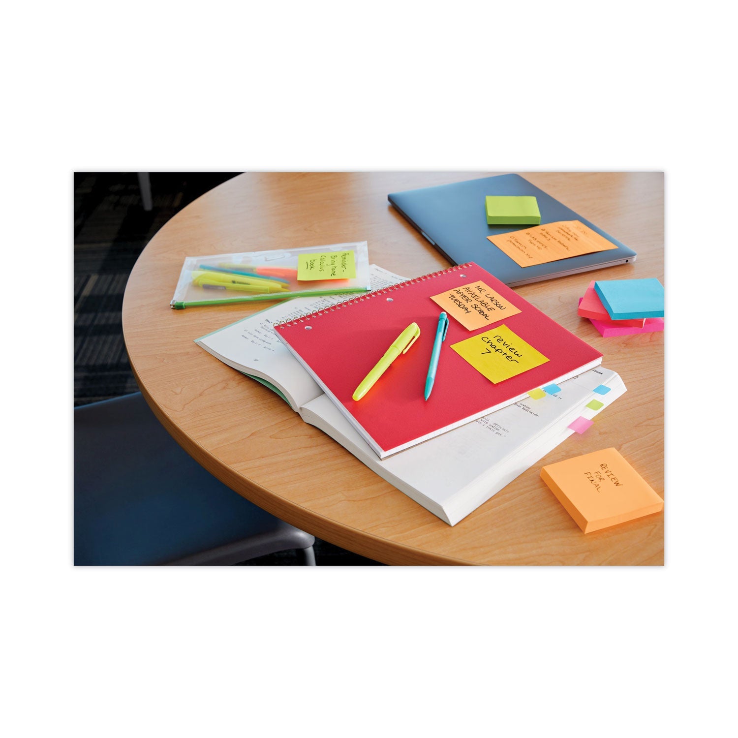 Post-it® Notes Super Sticky Pads in Energy Boost Collection Colors, Cabinet Pack, 3" x 3", 70 Sheets/Pad, 24 Pads/Pack