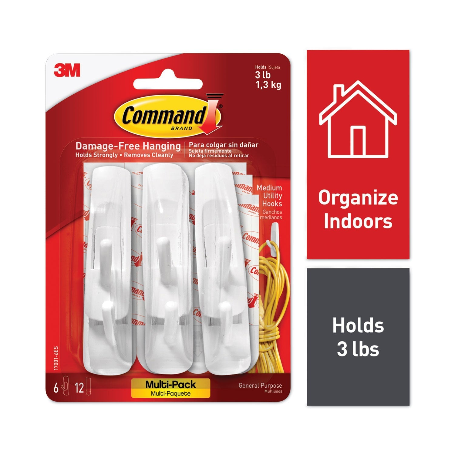 Command Medium General Purpose Hooks | 6-Pack