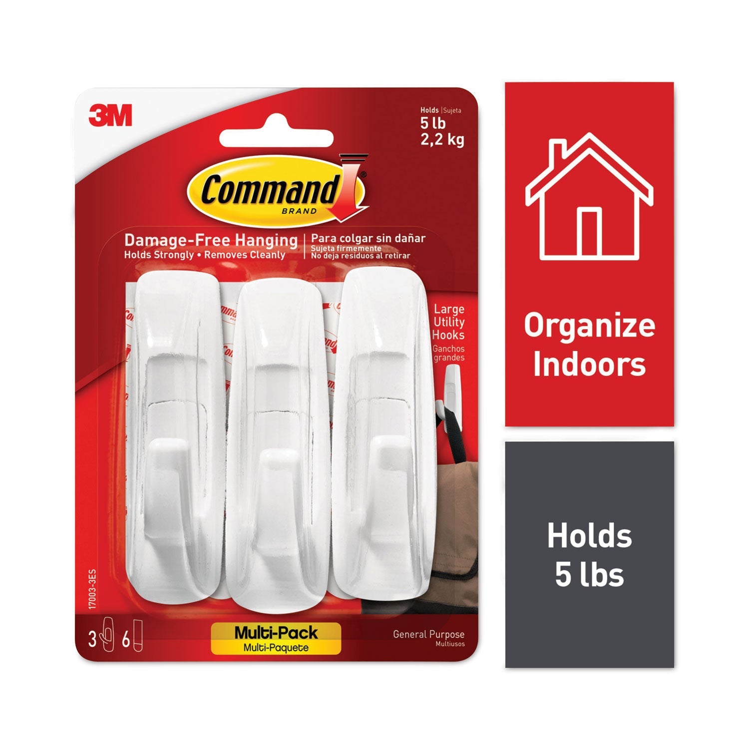 Command Large General Purpose Hooks | 3-Pack