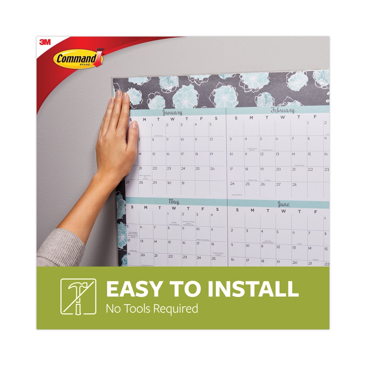 Command™ Poster Strips Value Pack, Removable, Holds Up To 1 Lb, 0.63 X 1.75, White, 48/pack