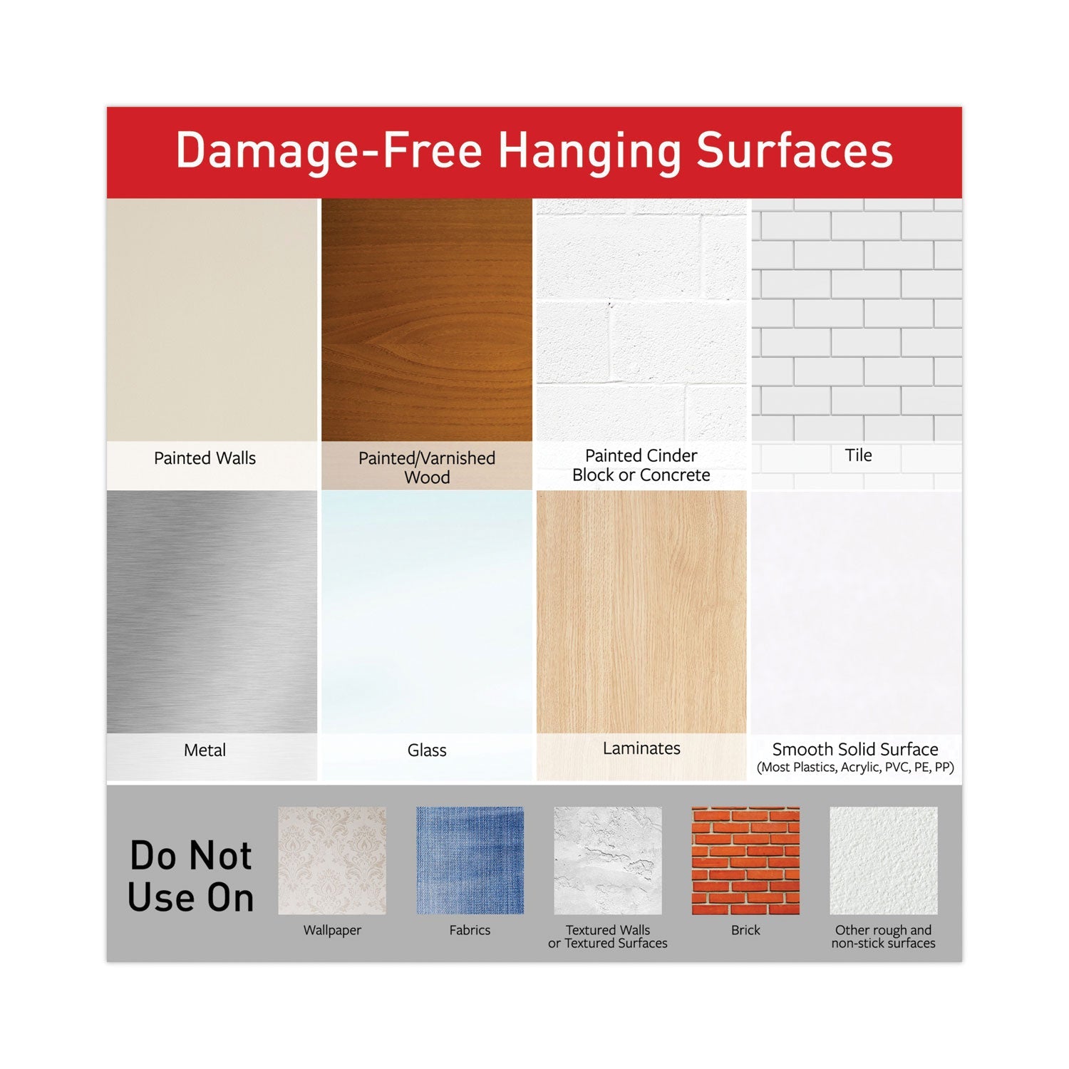 Command™ Poster Strips Value Pack, Removable, Holds Up To 1 Lb, 0.63 X 1.75, White, 48/pack