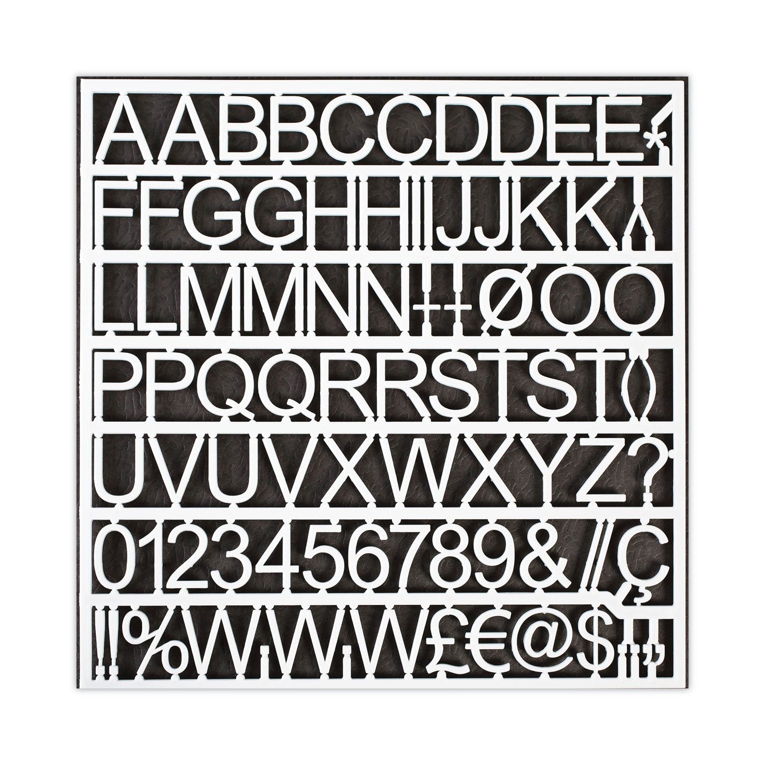White Plastic Letters & Numbers Set | 1"