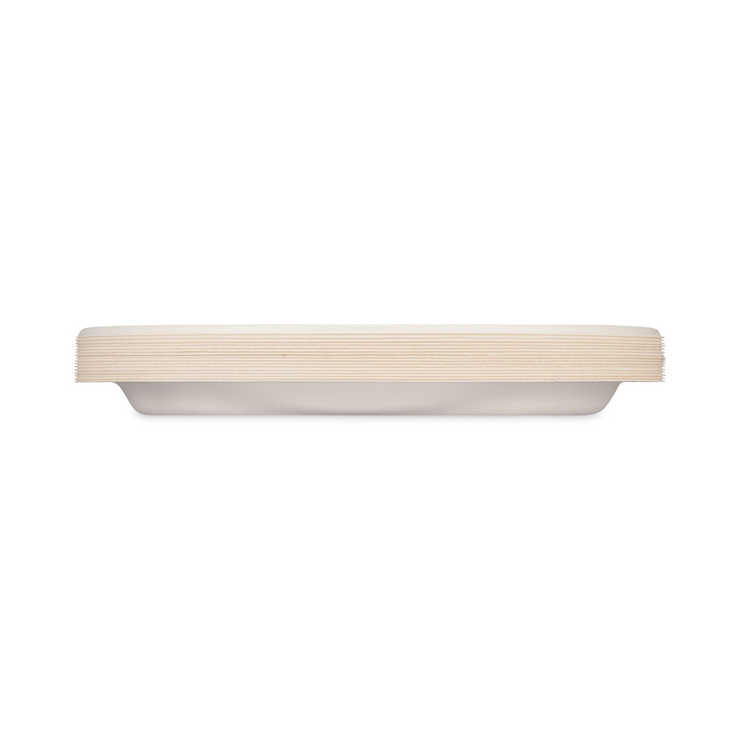 Hefty® ECOSAVE Tableware, Plate, Sugarcane, 10.13" dia, White, 16/Pack