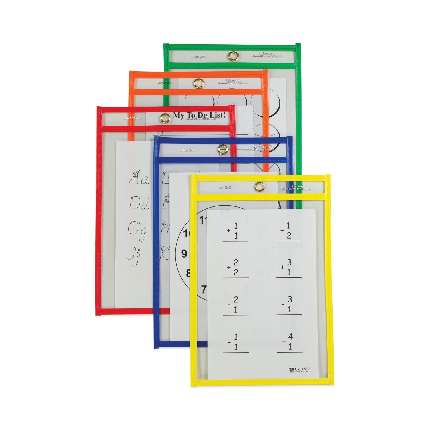 Reusable Dry Erase Pockets | 6x9 Assorted, 10/Pk
