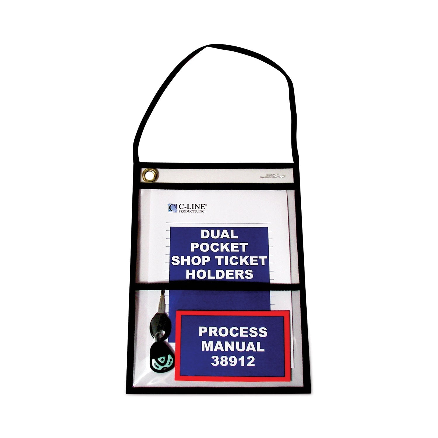 C-Line 2-Pocket Shop Ticket Holder w/Strap