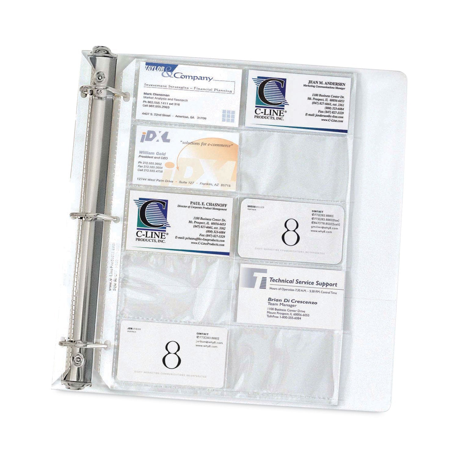 Business Card Binder Pages | Holds 20 Cards/Sheet