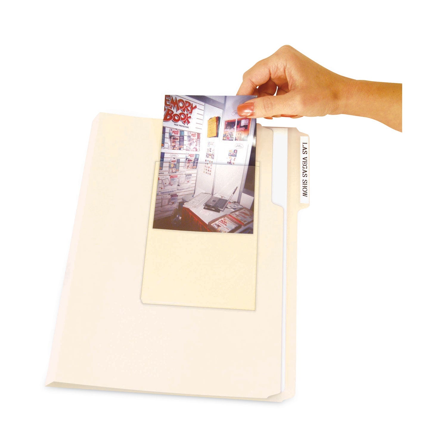 C-Line® Peel and Stick Photo Holders, 4.38 x 6.5, Clear, 10/Pack