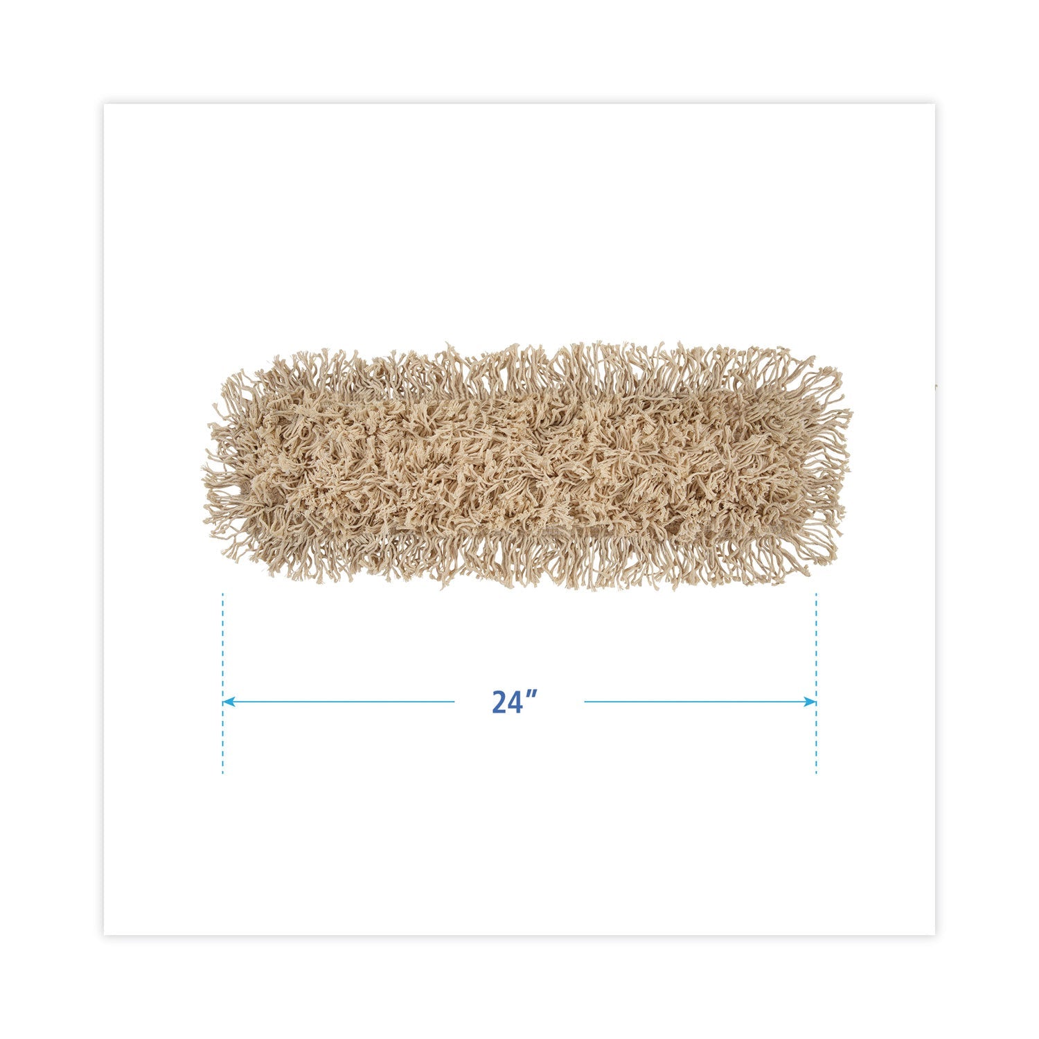 Boardwalk® Industrial Dust Mop Head, Hygrade Cotton, 24w X 5d, White