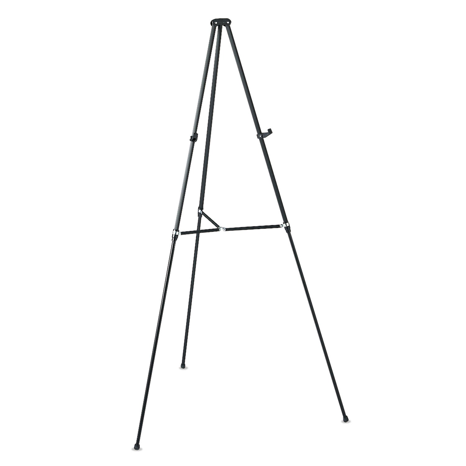 Quartet® Lightweight Telescoping Tripod Easel, Adjusts 38" To 66" High, Aluminum, Black